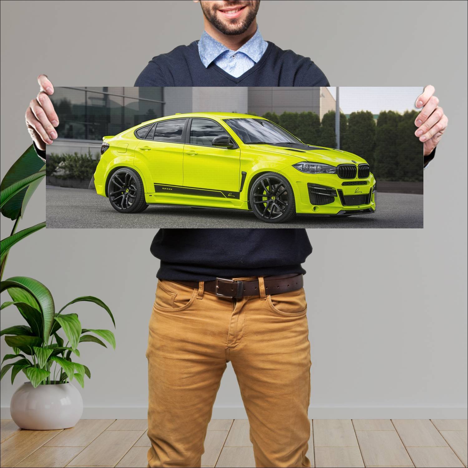 Cuadro grande 30x80cm 2015 lumma clr x 6 r auto 357 Bmw
