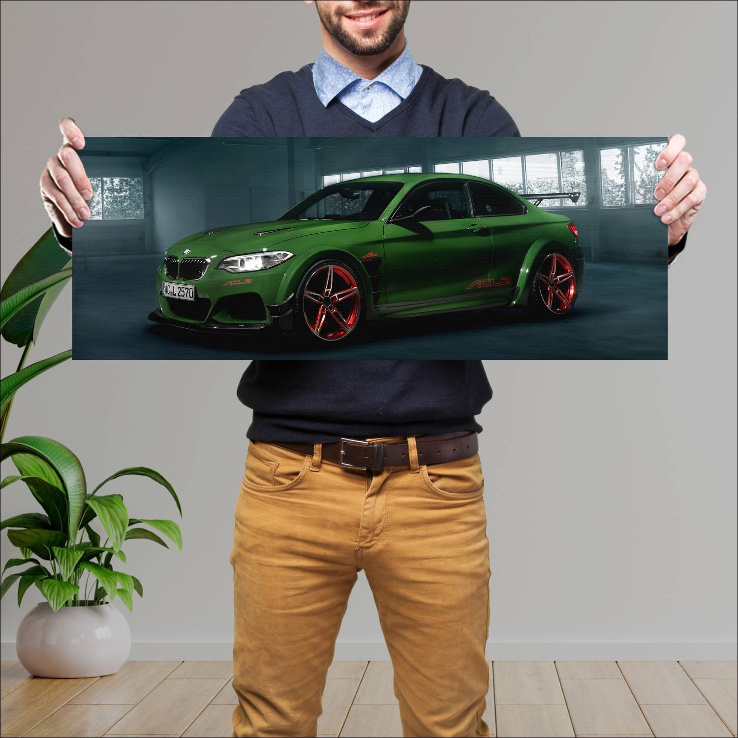 Cuadro grande 30x80cm 2016 ac schnitzer acl2 auto 359 Bmw