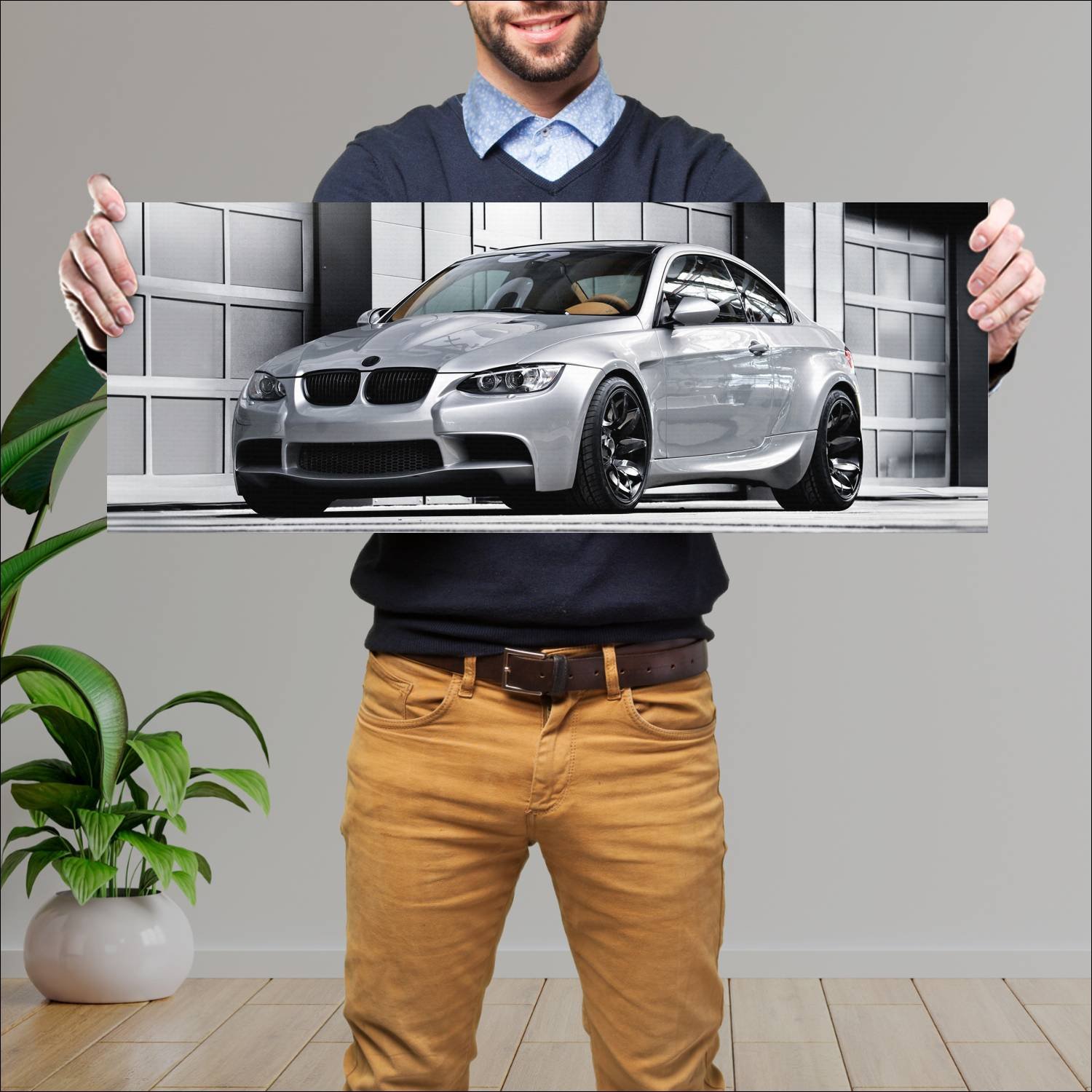 Cuadro grande 30x80cm 2016 alpha n bt92 v10 auto 360 Bmw