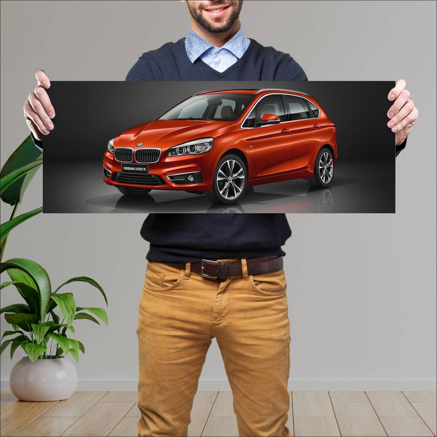 Cuadro grande 30x80cm 2016 bmw 2 series active tou 366 Bmw