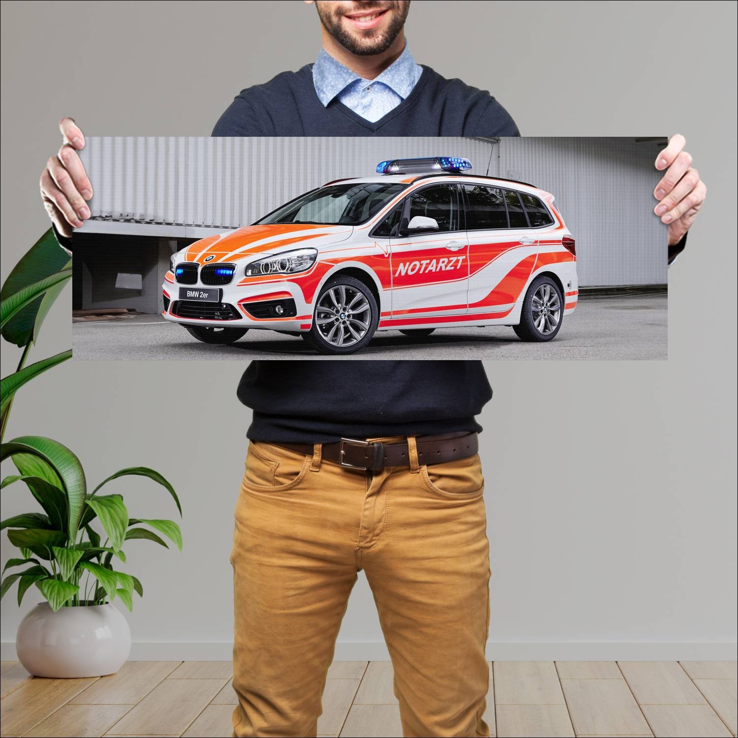 Cuadro grande 30x80cm 2016 bmw 2 series gran toure 369 Bmw