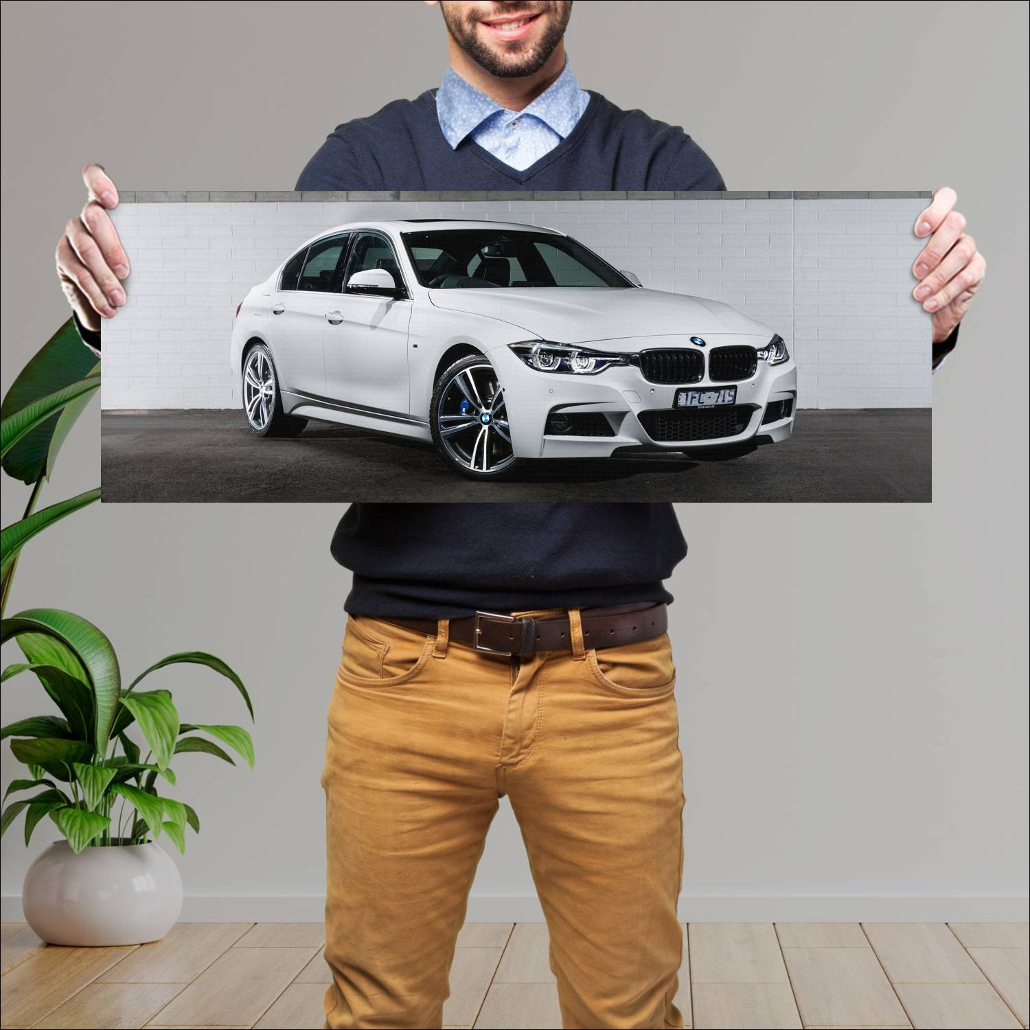 Cuadro grande 30x80cm 2016 bmw 3 series m sport 10 376 Bmw