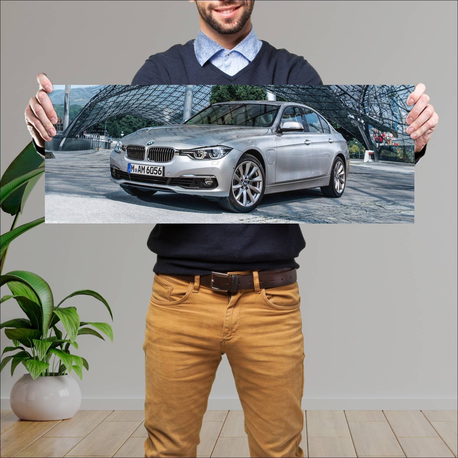 Cuadro grande 30x80cm 2016 bmw 3 series plug in hy 378 Bmw