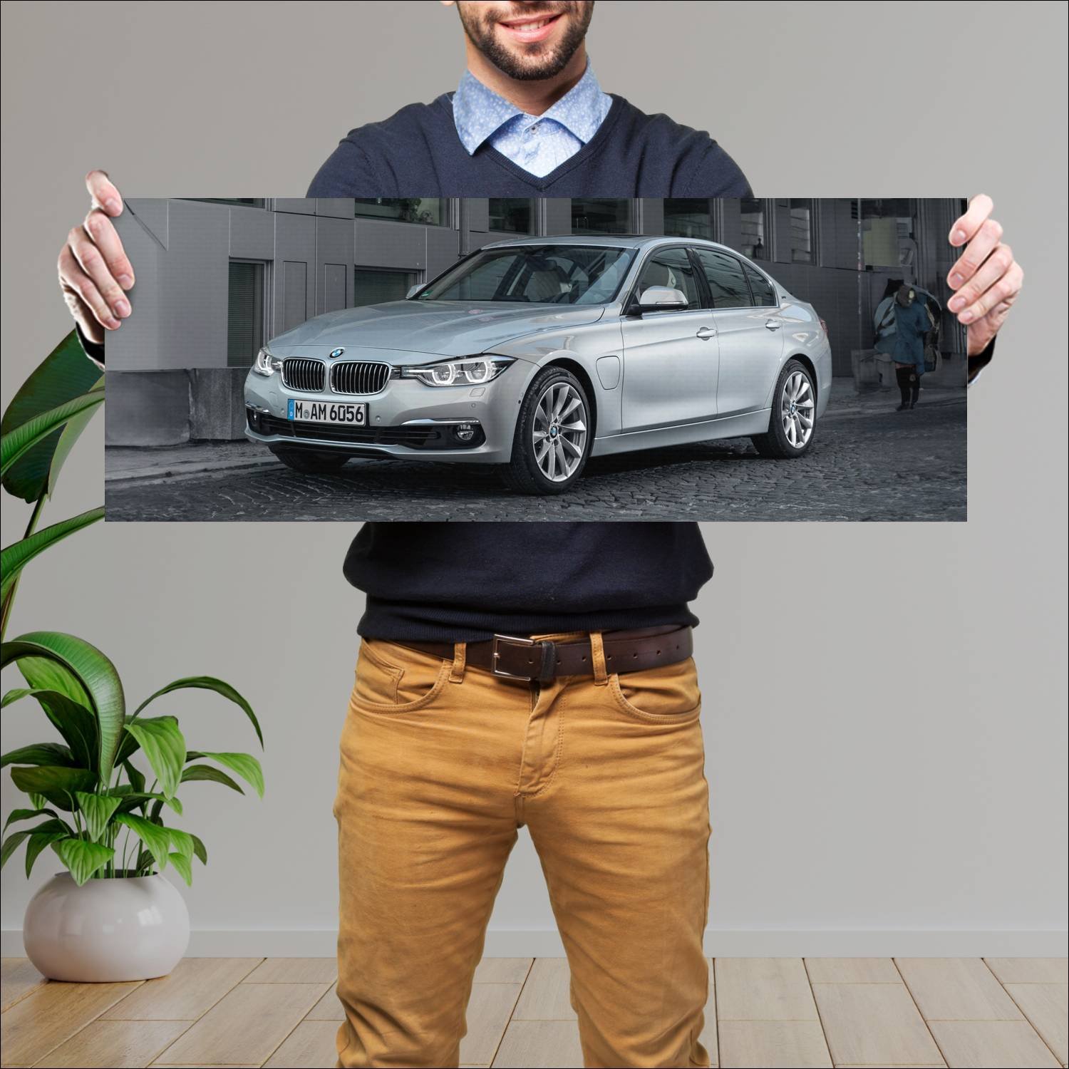Cuadro grande 30x80cm 2016 bmw 3 series plug in hy 379 Bmw