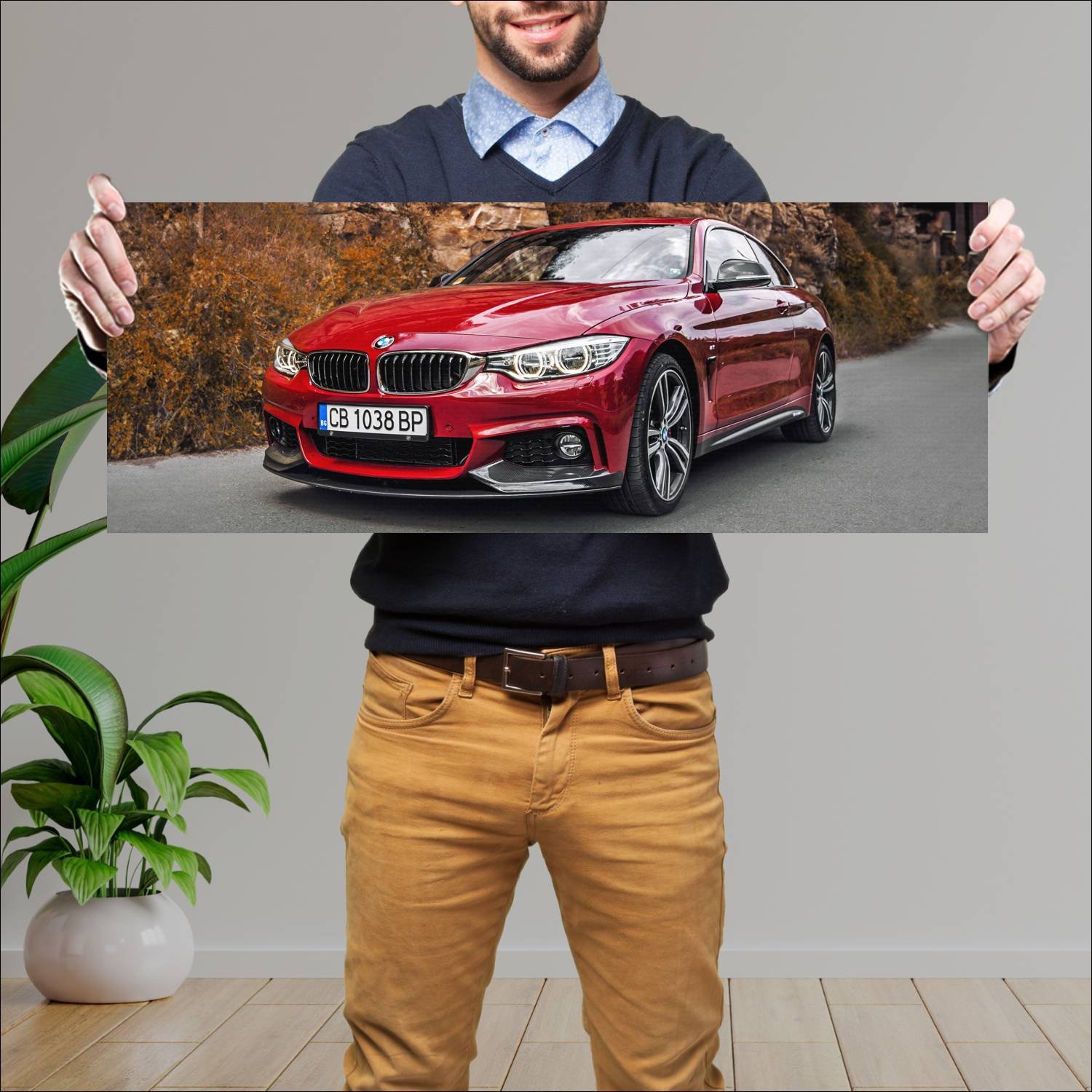 Cuadro grande 30x80cm 2016 bmw 4 series coupe m pe 384 Bmw