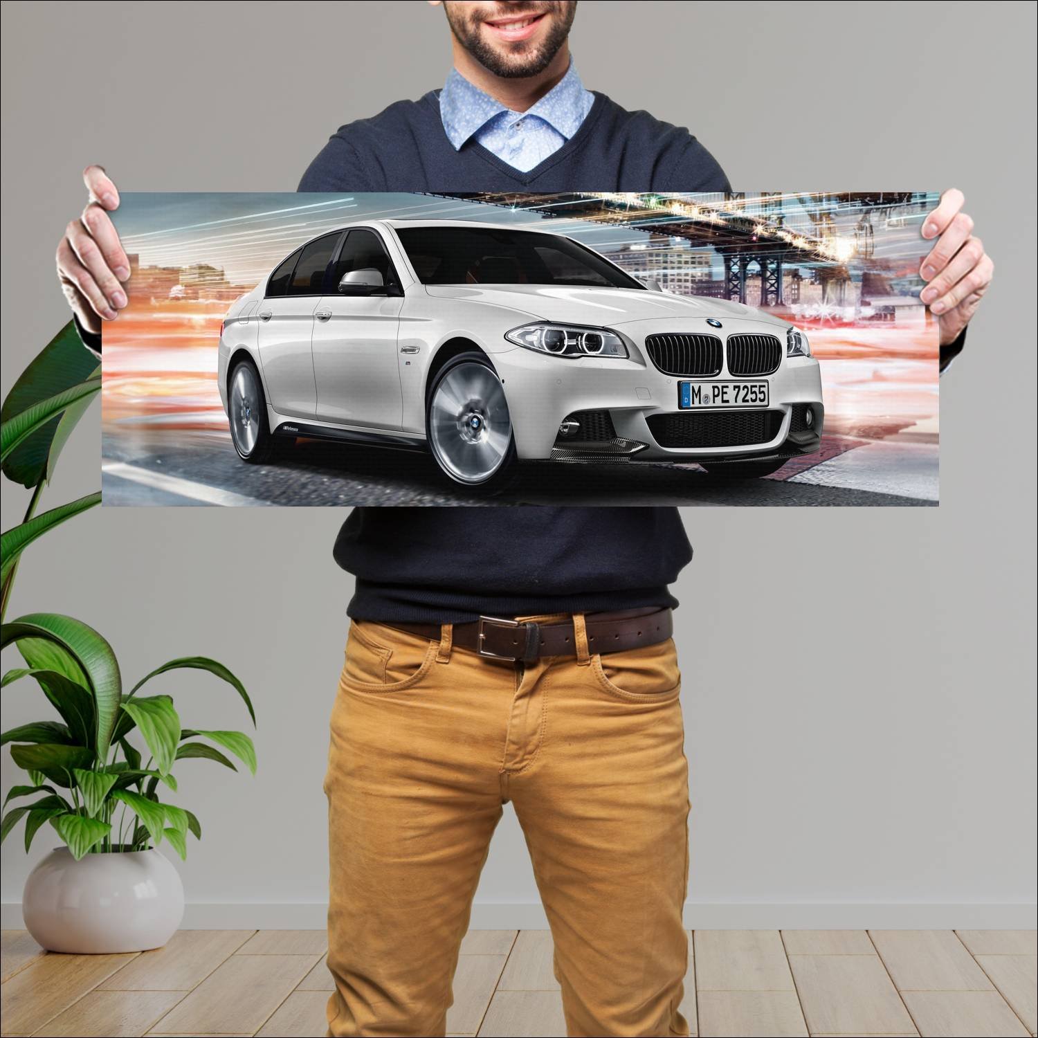 Cuadro grande 30x80cm 2016 bmw 5 series m performa 387 Bmw