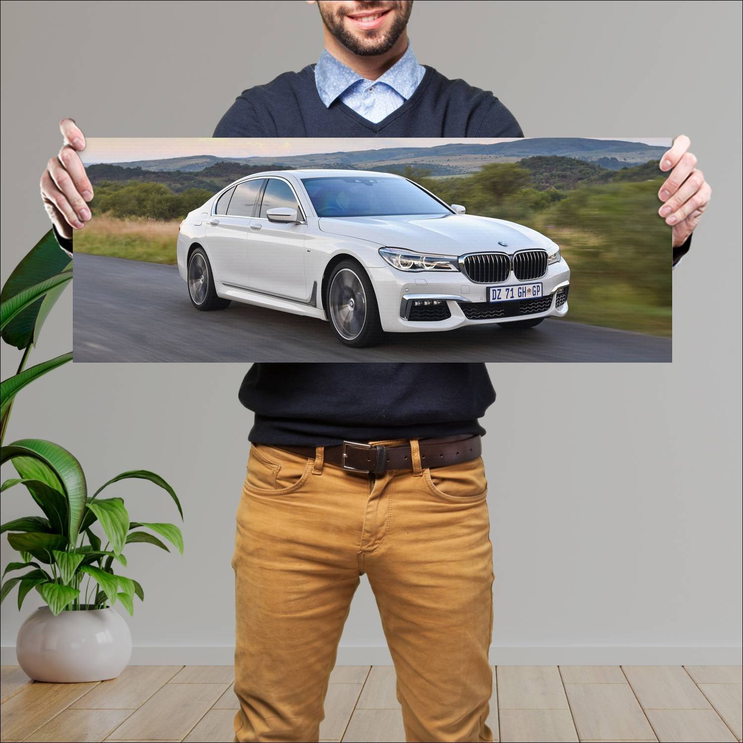 Cuadro grande 30x80cm 2016 bmw 7 series m sport za 391 Bmw