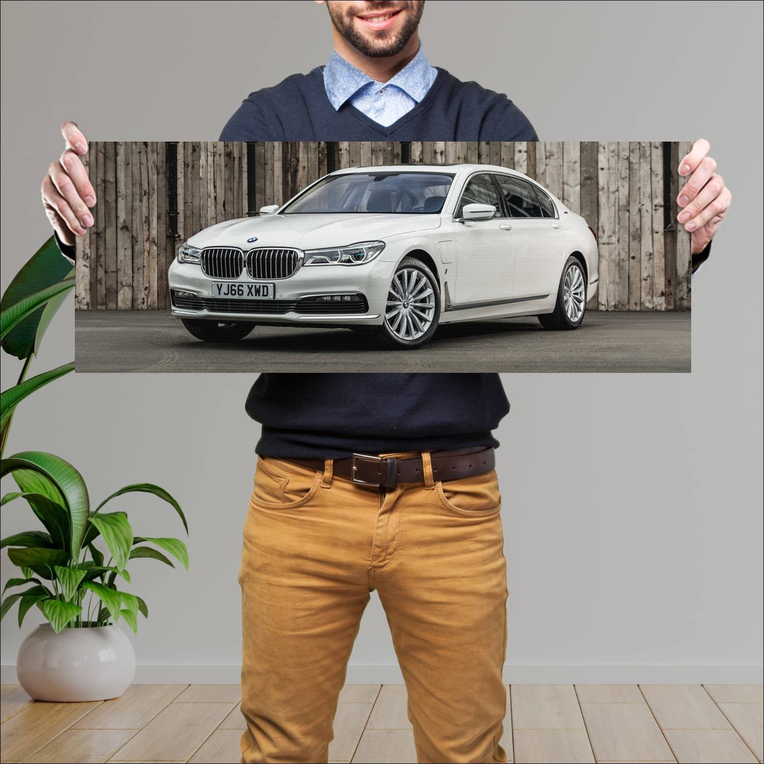 Cuadro grande 30x80cm 2016 bmw 7 series plug in hy 394 Bmw