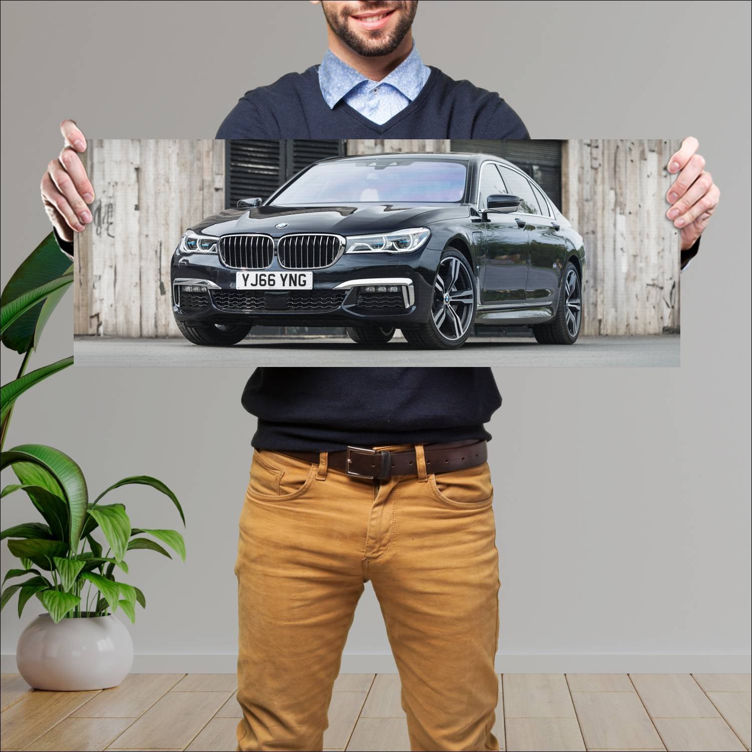 Cuadro grande 30x80cm 2016 bmw 7 series plug in hy 396 Bmw