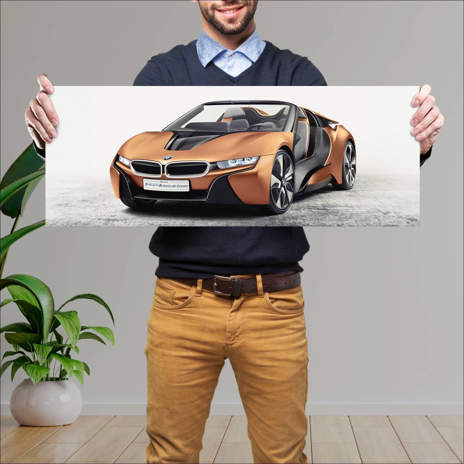 Cuadro grande 30x80cm 2016 bmw i vision future int 401 Bmw