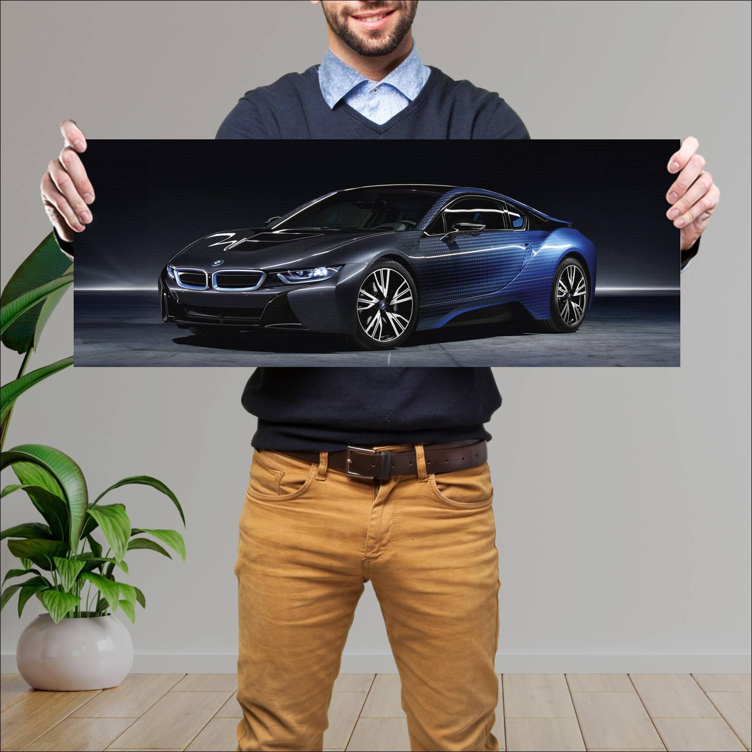 Cuadro grande 30x80cm 2016 bmw i8 crossfade by gar 404 Bmw