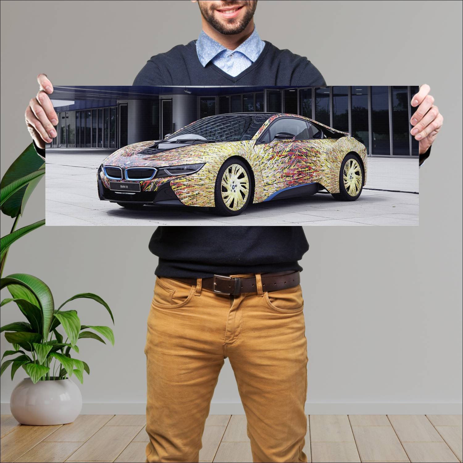 Cuadro grande 30x80cm 2016 bmw i8 futurism edition 405 Bmw