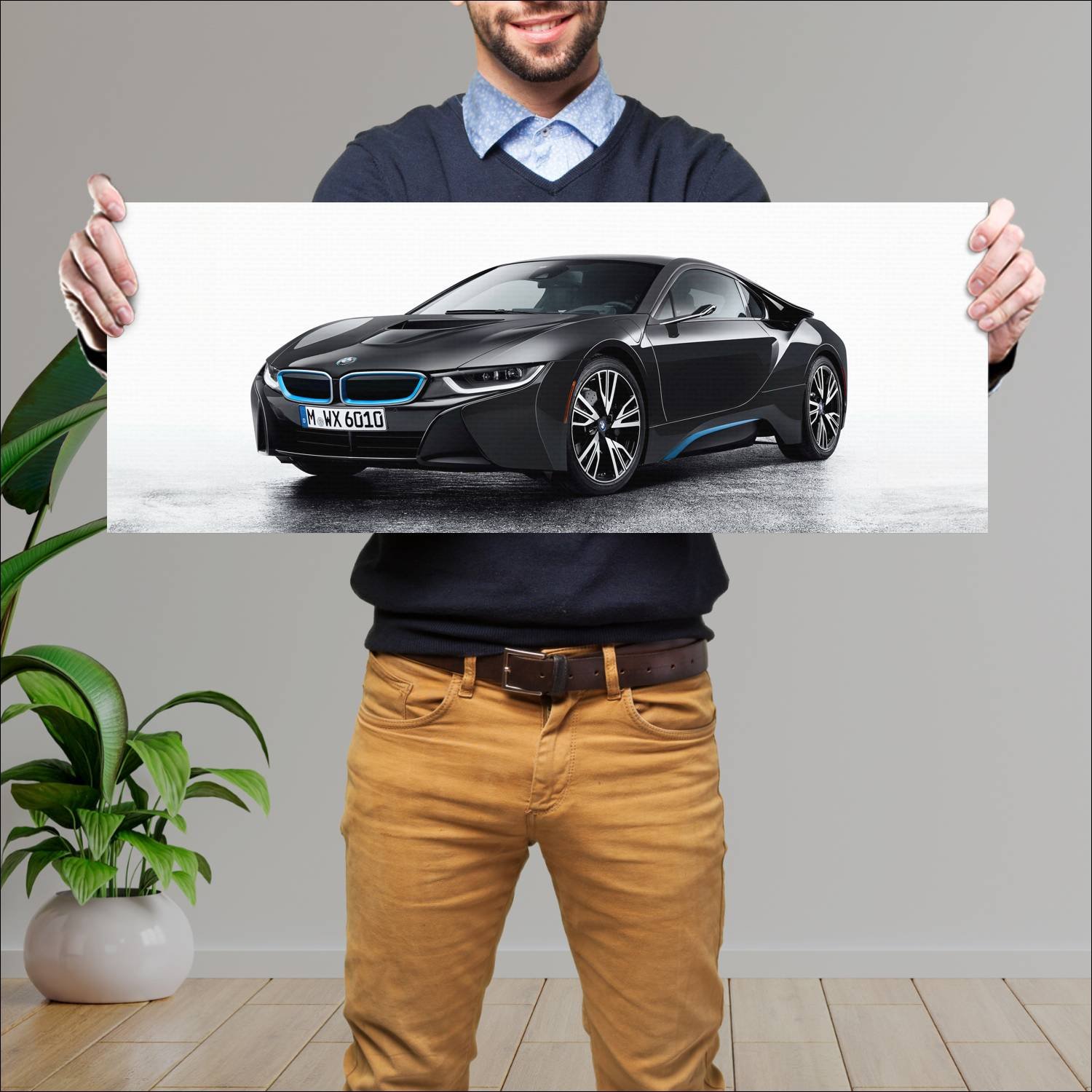 Cuadro grande 30x80cm 2016 bmw i8 mirrorless conce 406 Bmw