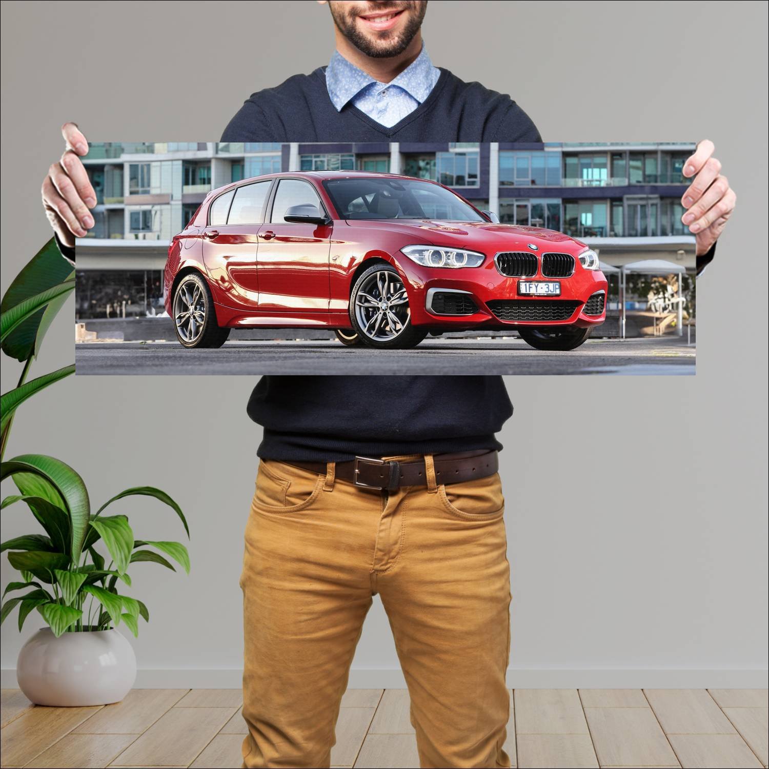 Cuadro grande 30x80cm 2016 bmw m140i 5 door au 583 411 Bmw