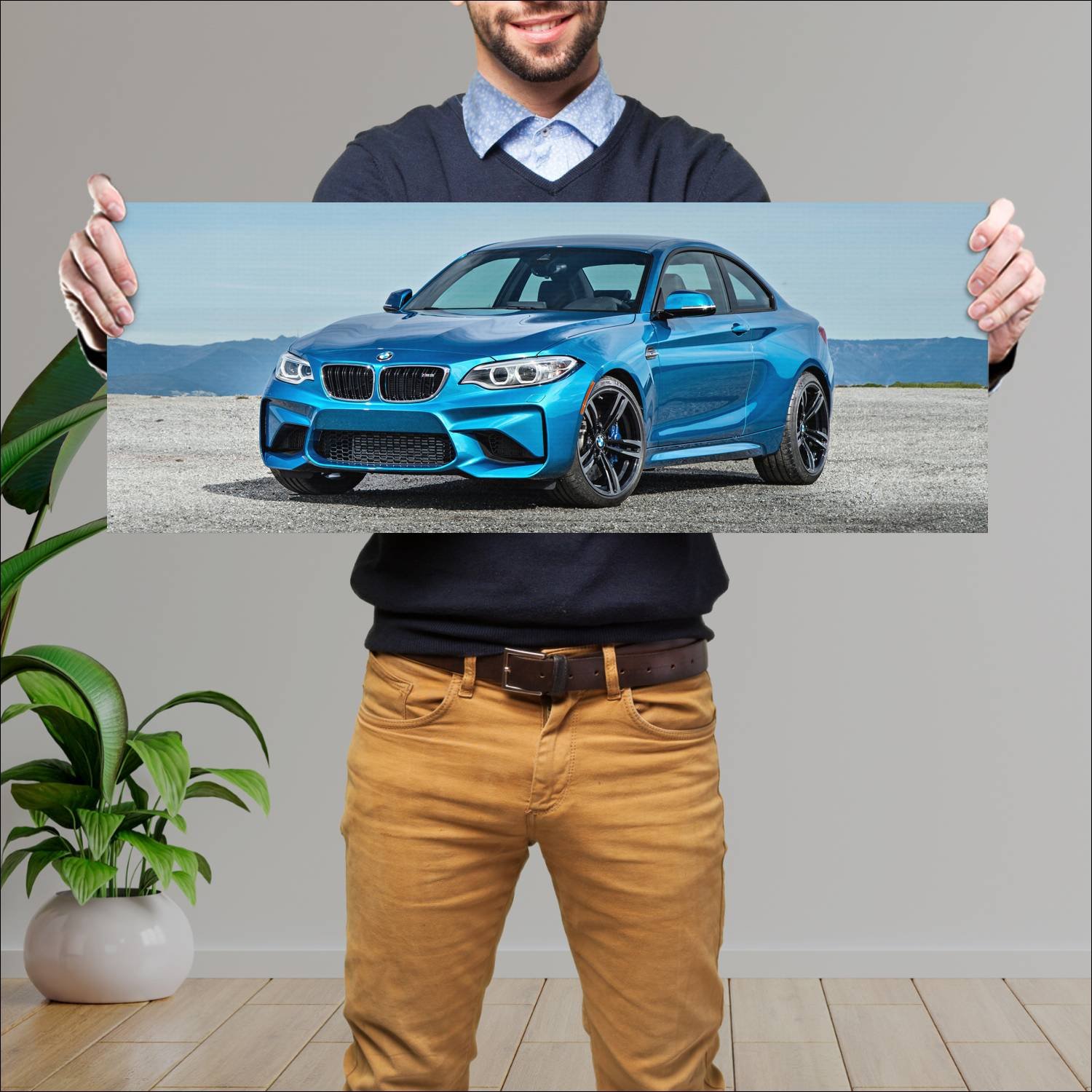 Cuadro grande 30x80cm 2016 bmw m2 coupe us auto 418 Bmw