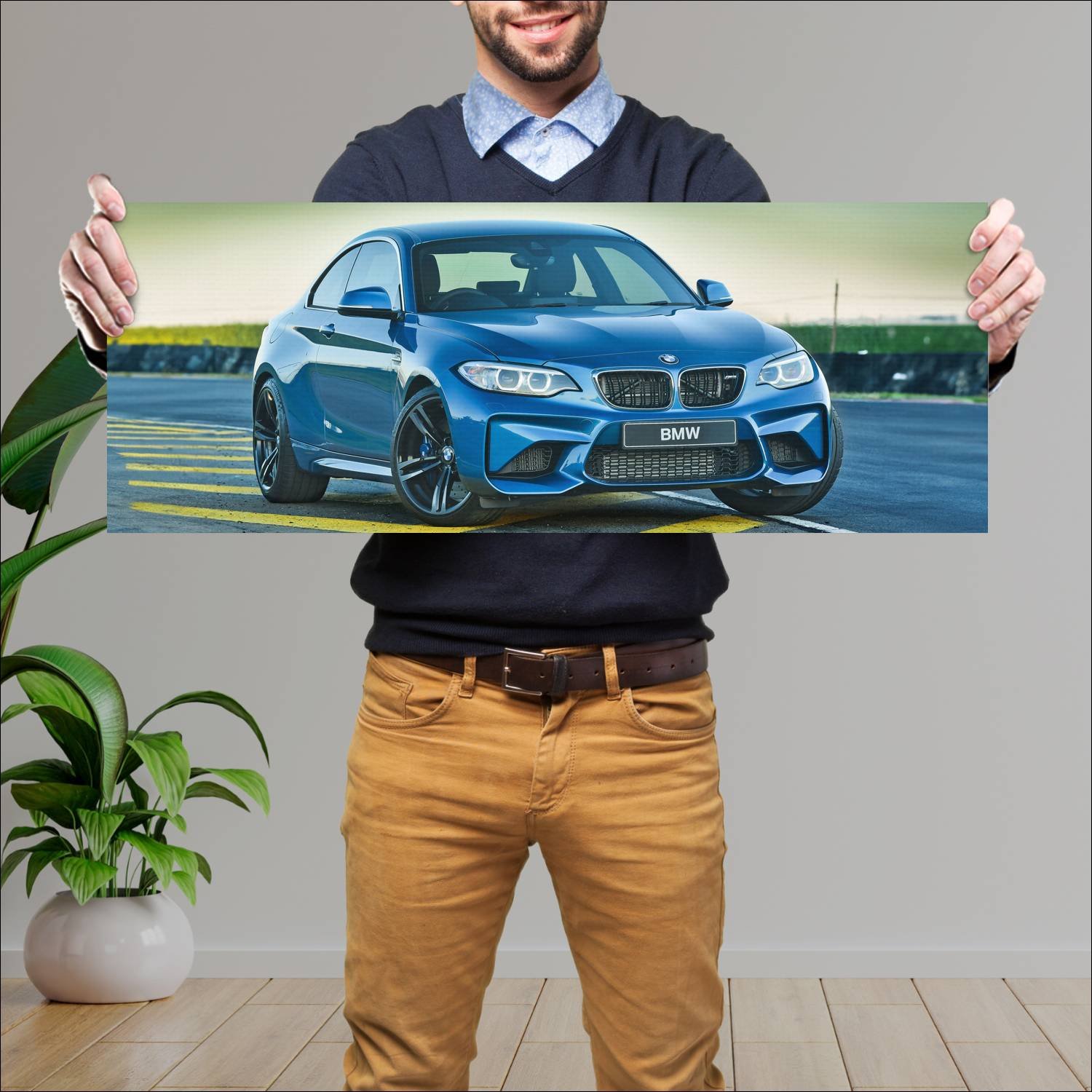Cuadro grande 30x80cm 2016 bmw m2 coupe za auto 419 Bmw