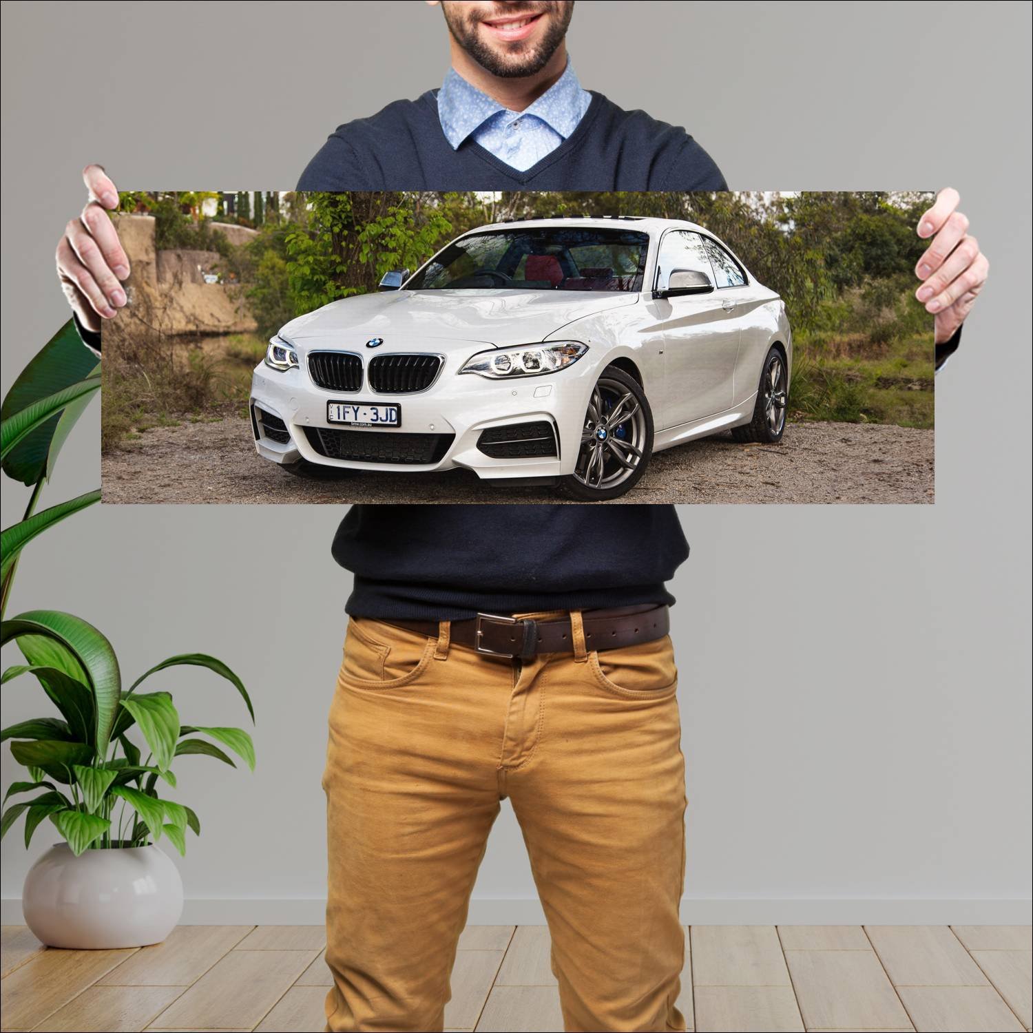 Cuadro grande 30x80cm 2016 bmw m240i coupe au Bmw