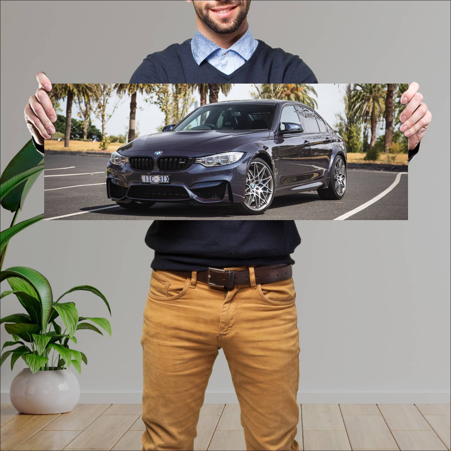 Cuadro grande 30x80cm 2016 bmw m3 30 years au Bmw