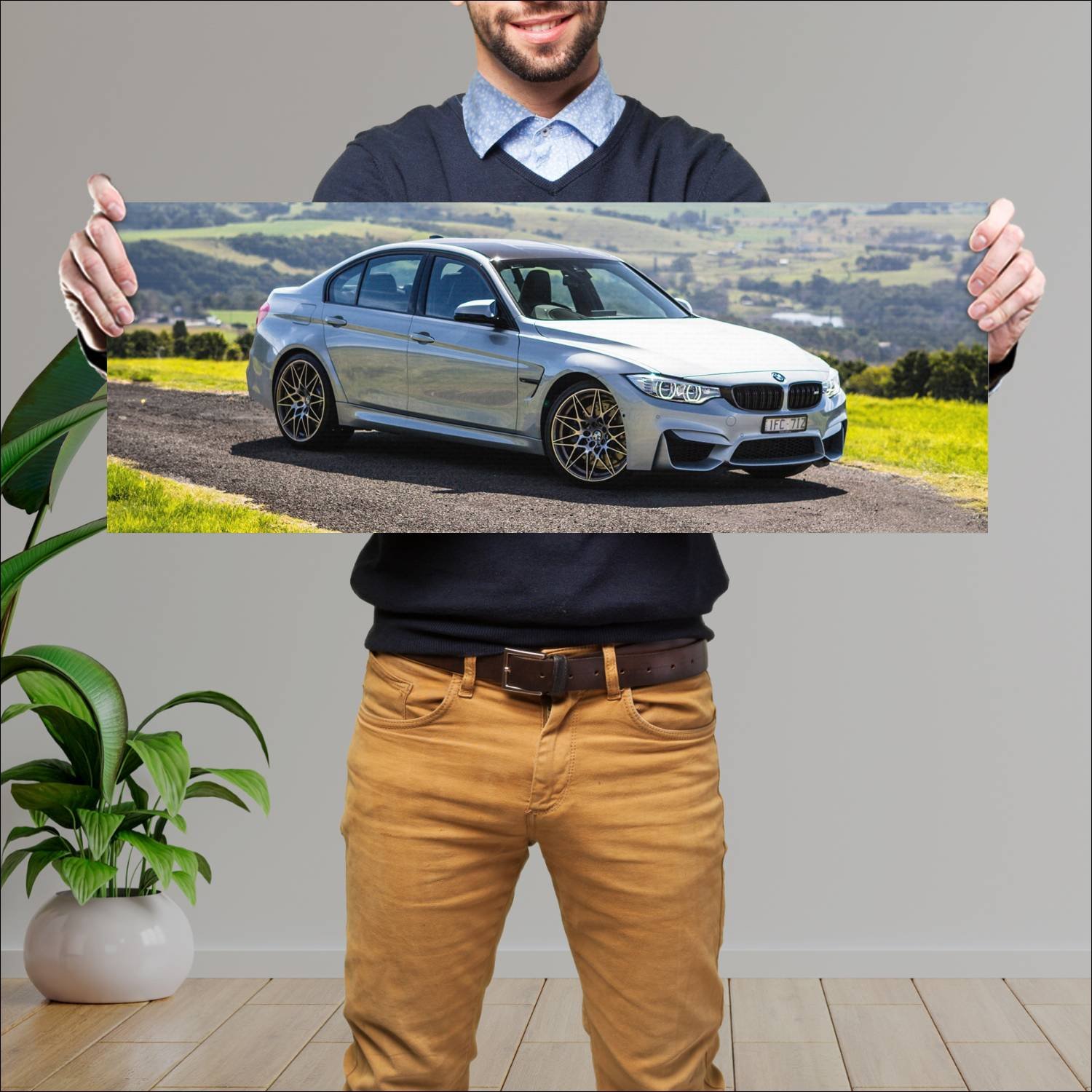Cuadro grande 30x80cm 2016 bmw m3 competition pack 429 Bmw