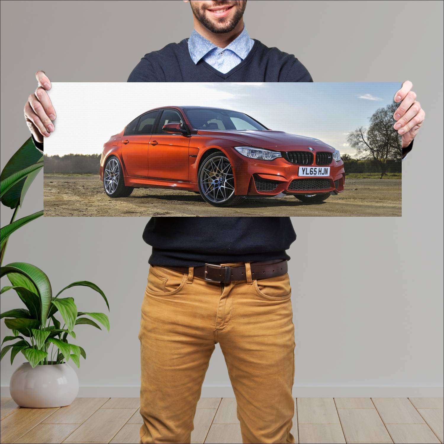 Cuadro grande 30x80cm 2016 bmw m3 competition pack 430 Bmw