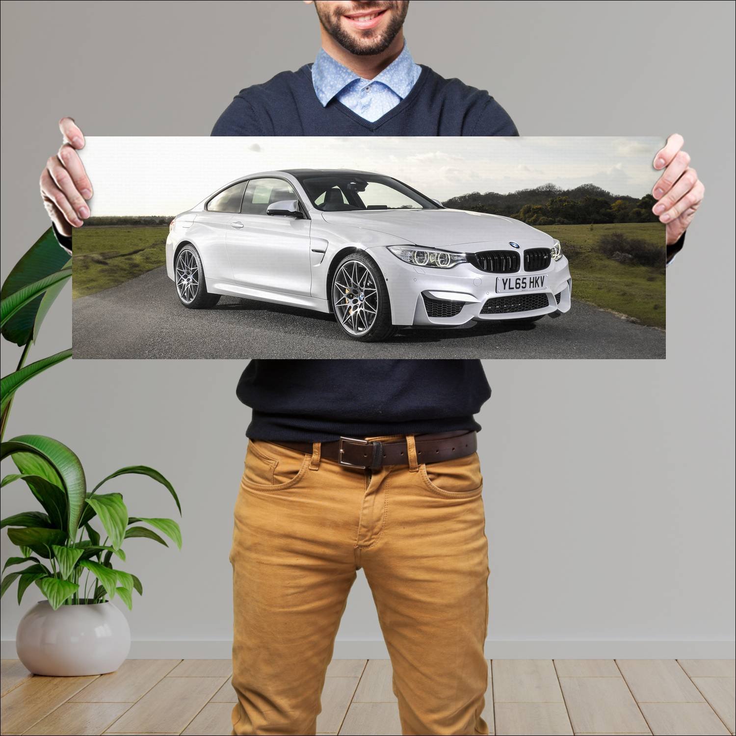 Cuadro grande 30x80cm 2016 bmw m4 coupe competitio 438 Bmw