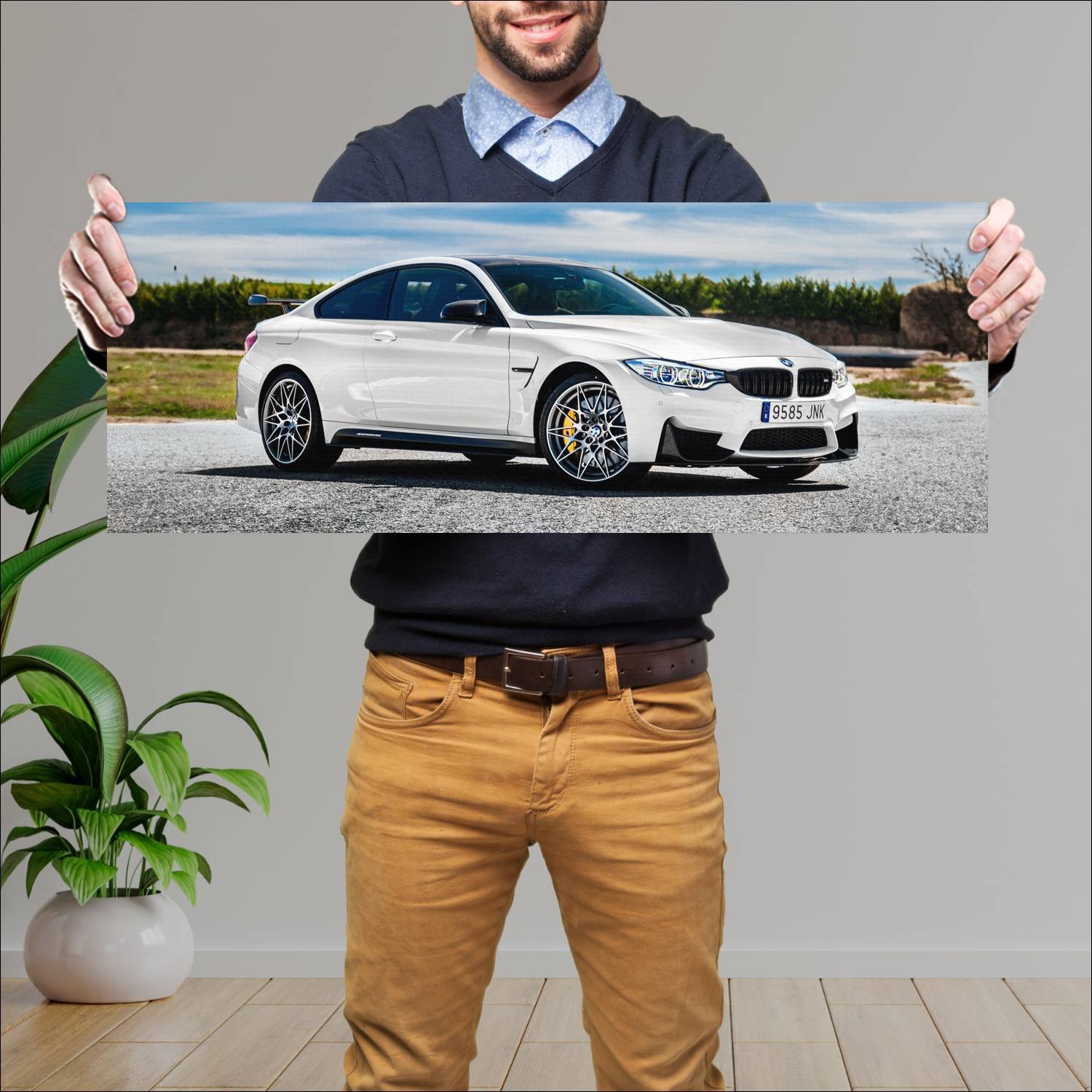 Cuadro grande 30x80cm 2016 bmw m4 coupe competitio 439 Bmw