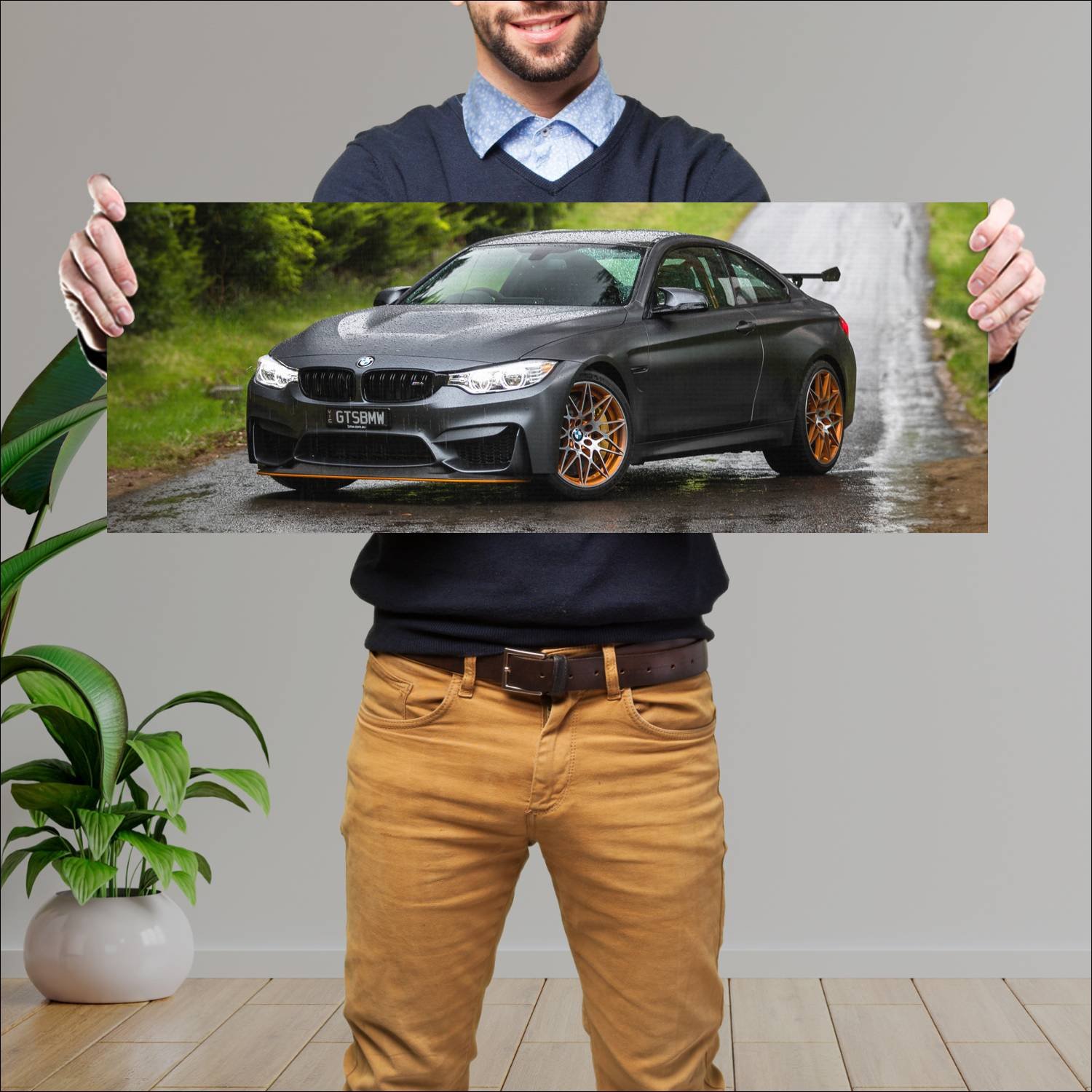 Cuadro grande 30x80cm 2016 bmw m4 gts au auto 443 Bmw