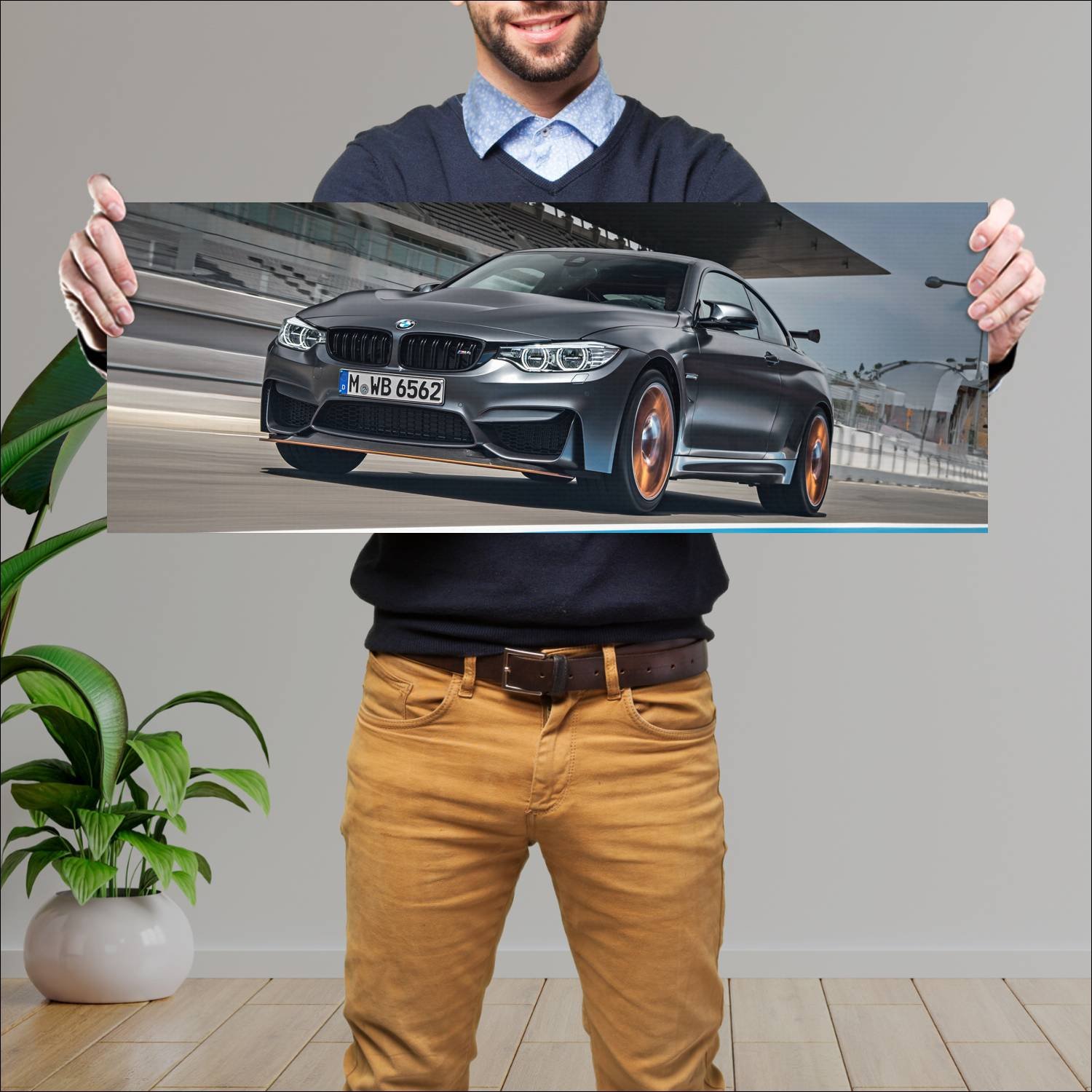 Cuadro grande 30x80cm 2016 bmw m4 gts coupe auto 445 Bmw