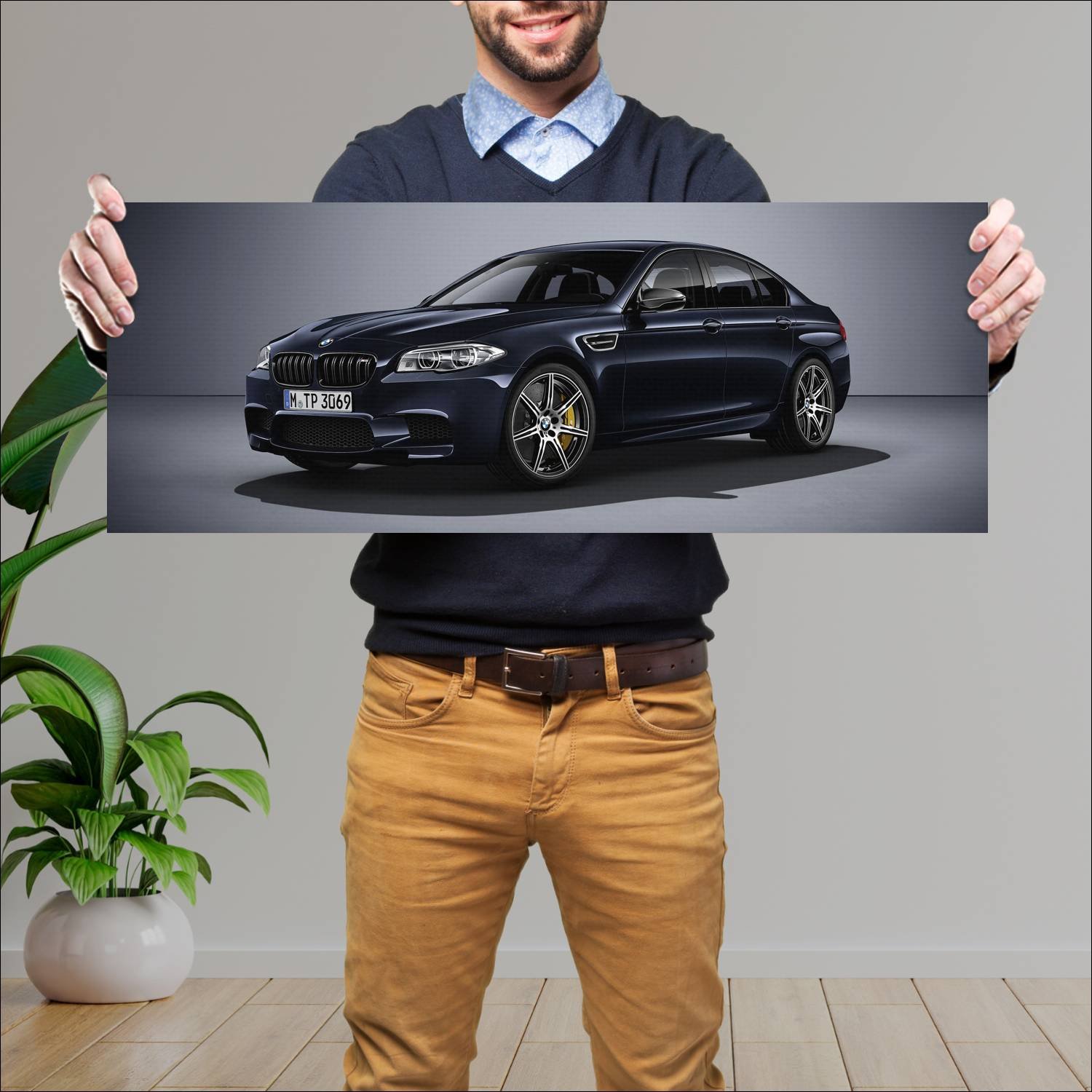Cuadro grande 30x80cm 2016 bmw m5 competition edit 452 Bmw
