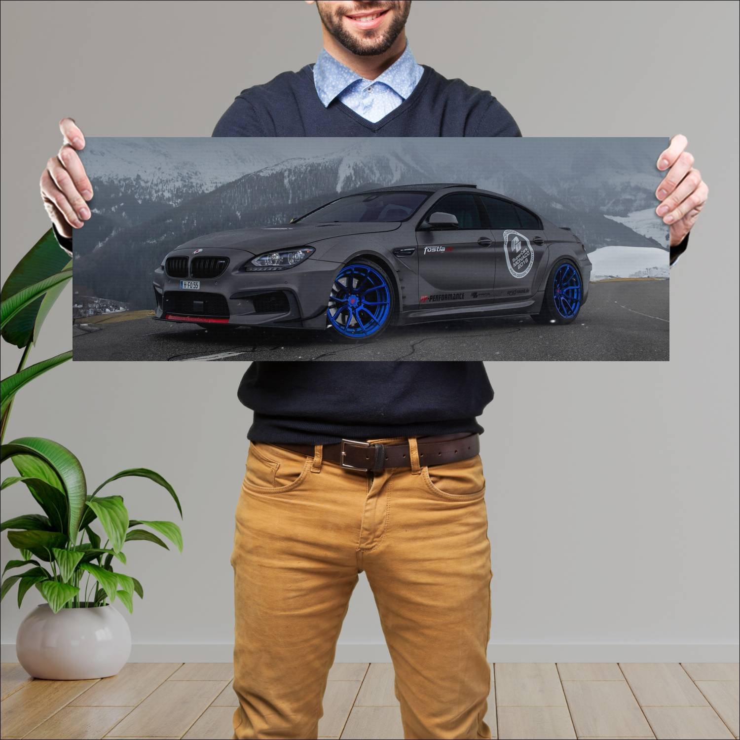 Cuadro grande 30x80cm 2016 bmw m6 gran coupe by fo 454 Bmw