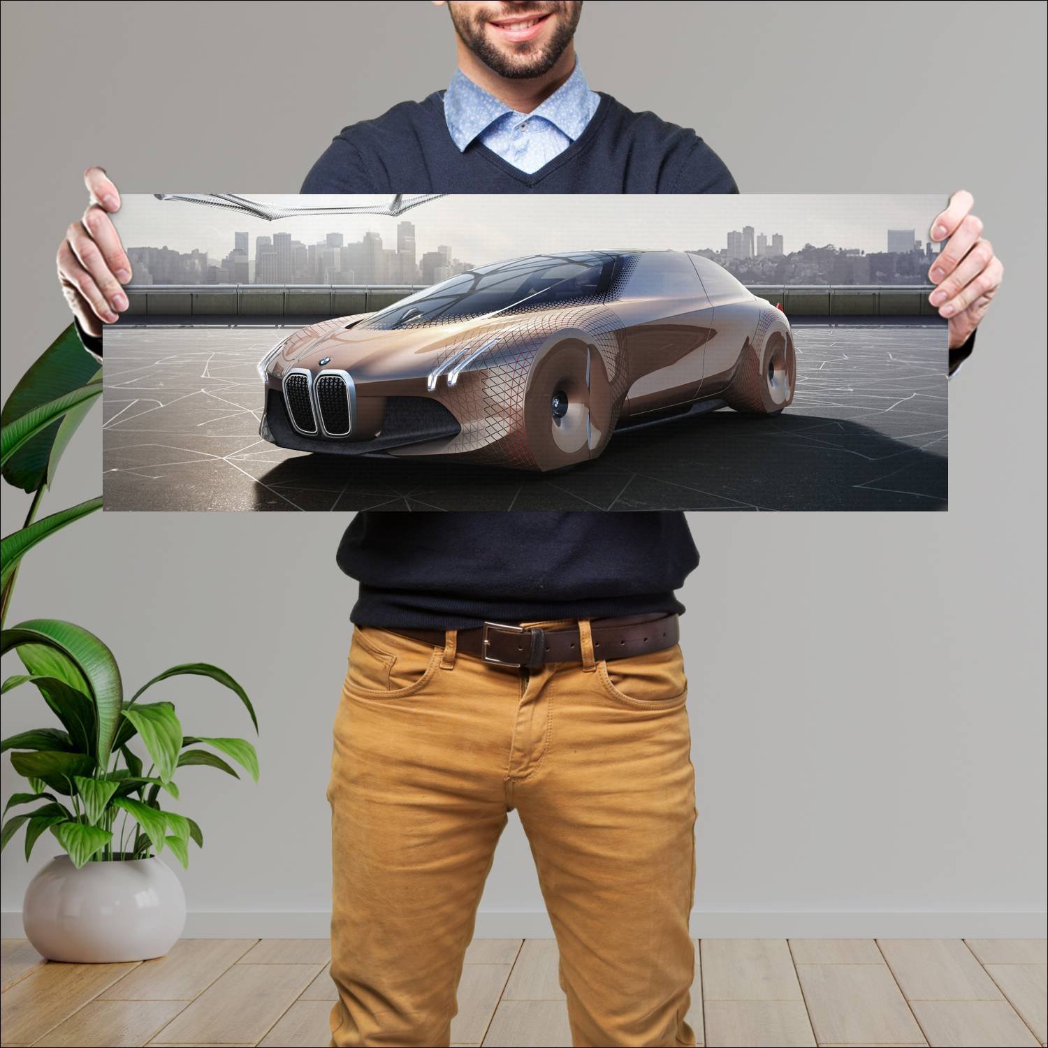 Cuadro grande 30x80cm 2016 bmw vision next 100 405 459 Bmw