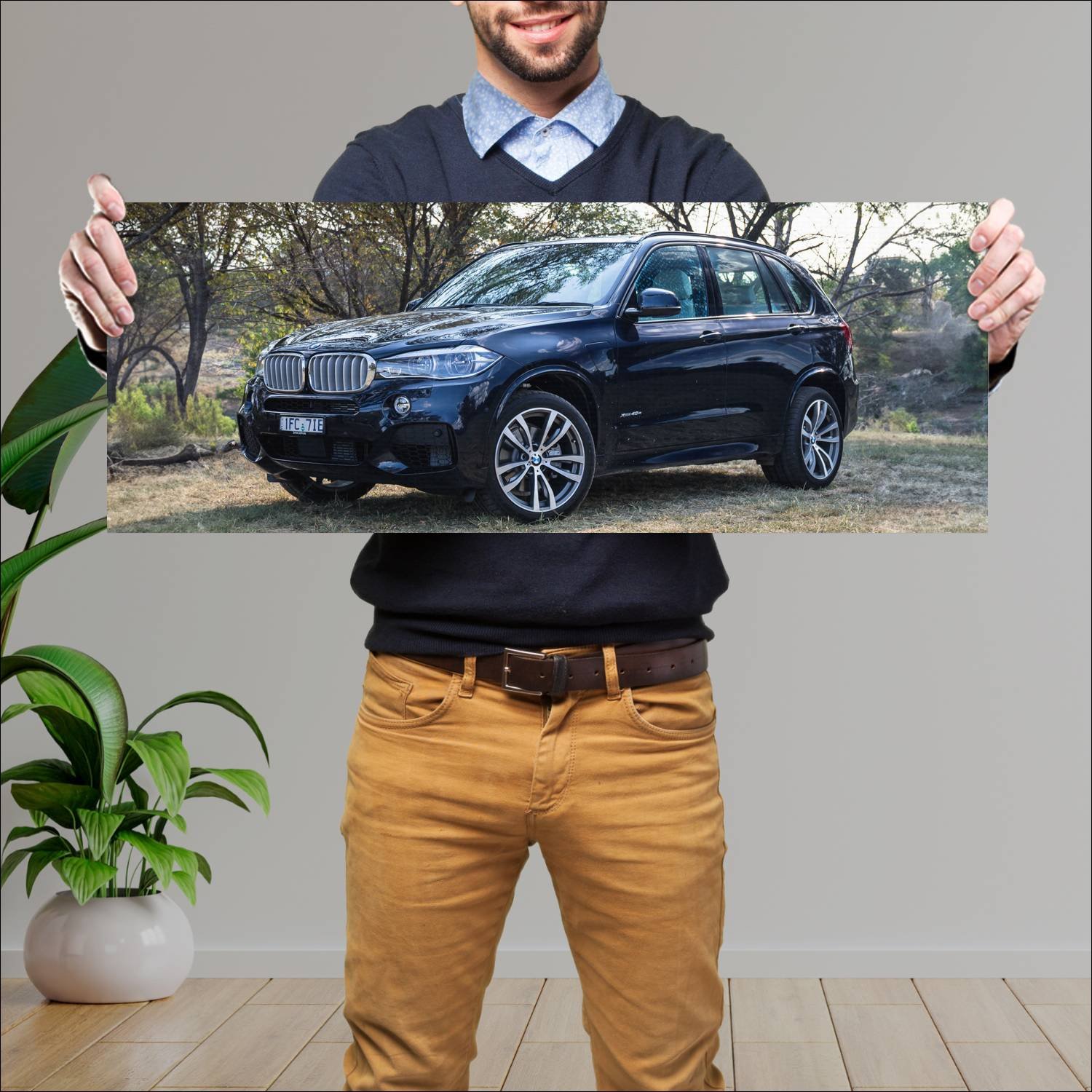 Cuadro grande 30x80cm 2016 bmw x5 plug in hybrid m 465 Bmw