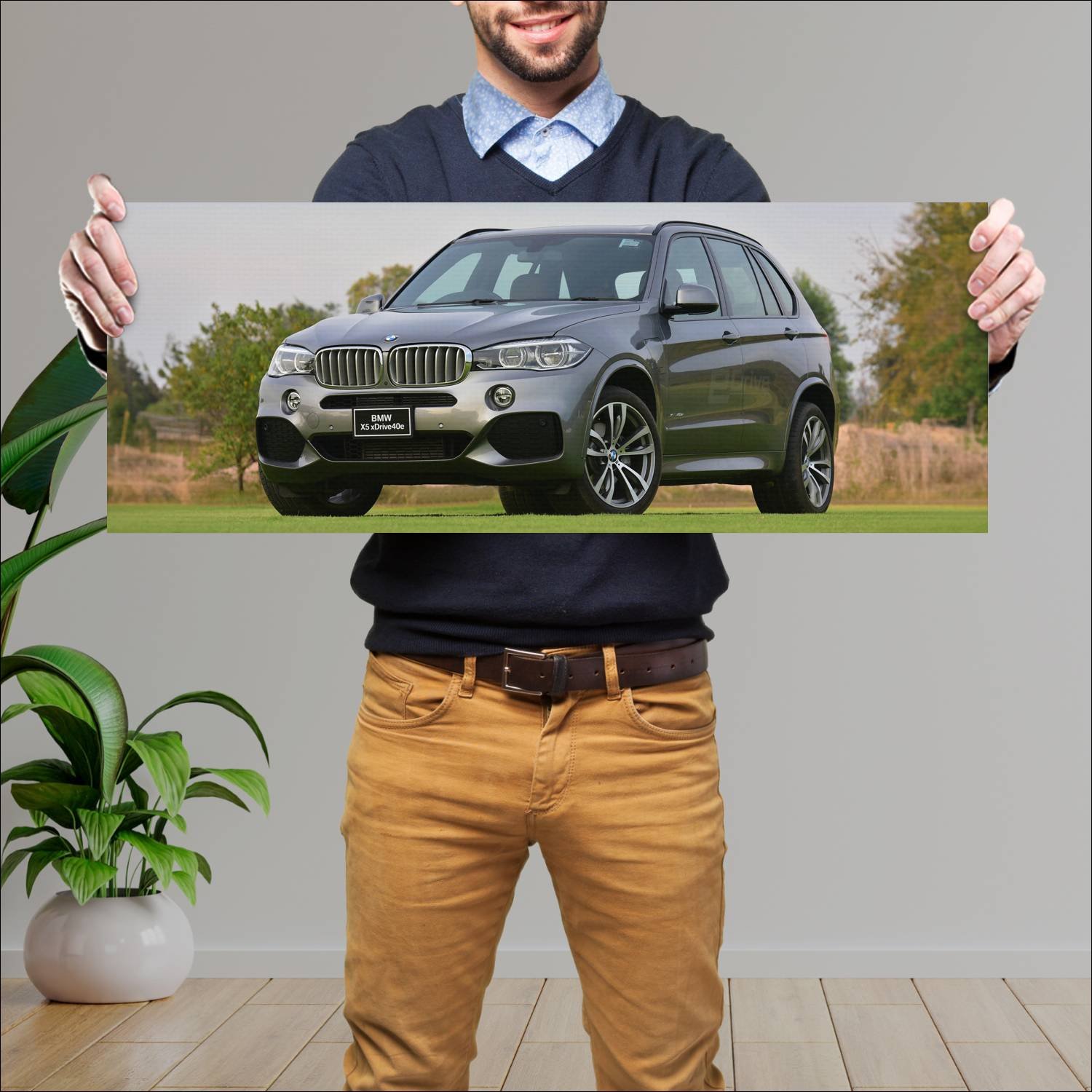 Cuadro grande 30x80cm 2016 bmw x5 plug in hybrid m 466 Bmw