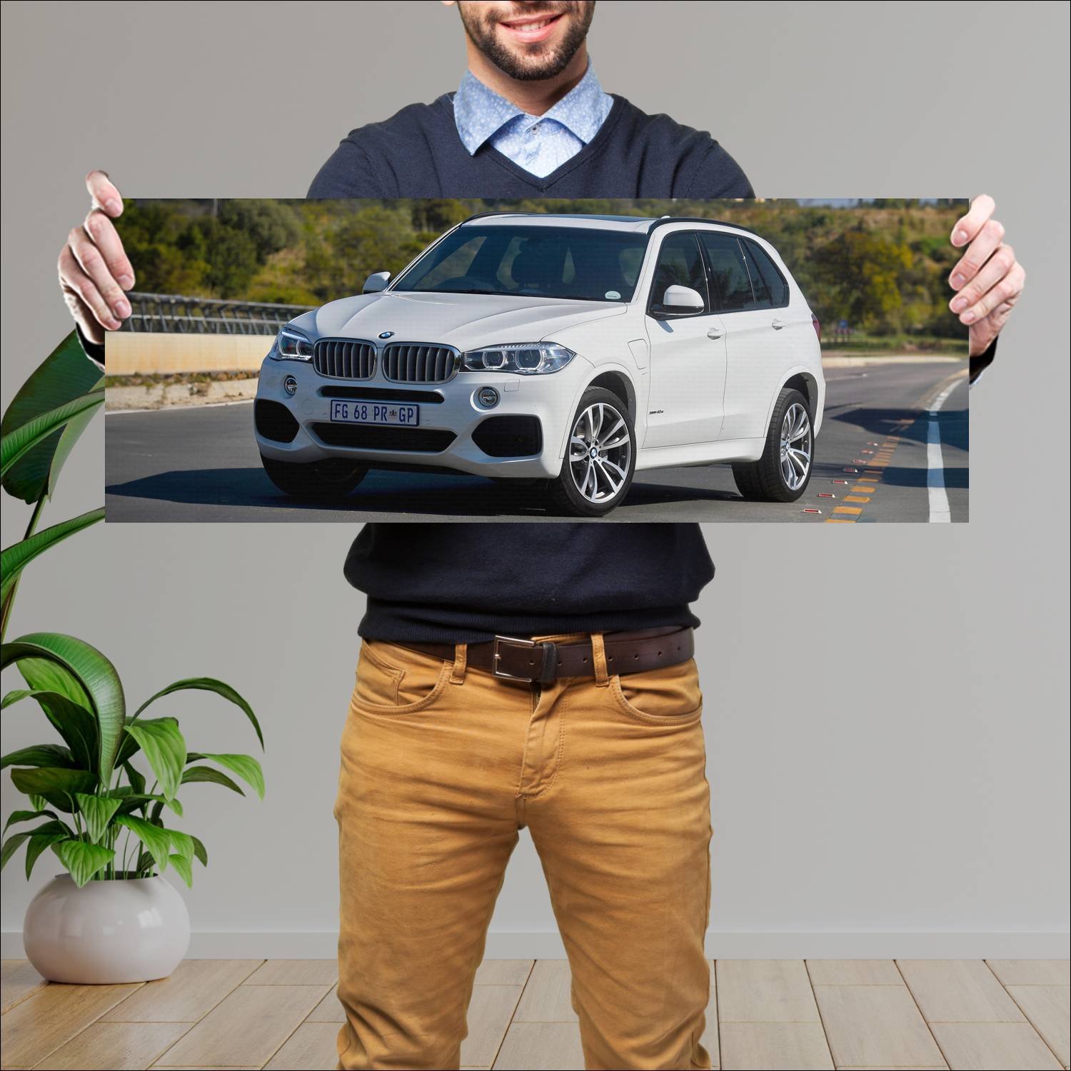 Cuadro grande 30x80cm 2016 bmw x5 plug in hybrid m 467 Bmw
