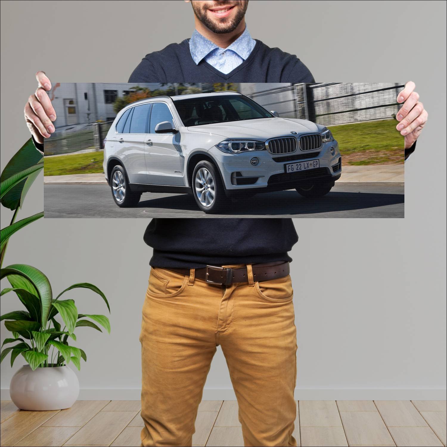 Cuadro grande 30x80cm 2016 bmw x5 plug in hybrid z 468 Bmw
