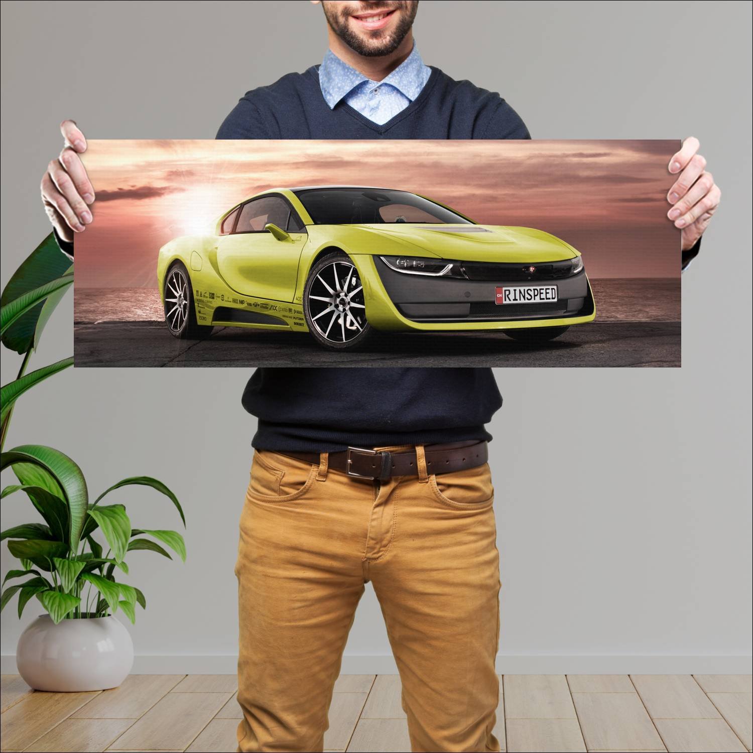 Cuadro grande 30x80cm 2016 rinspeed etos auto 469 Bmw