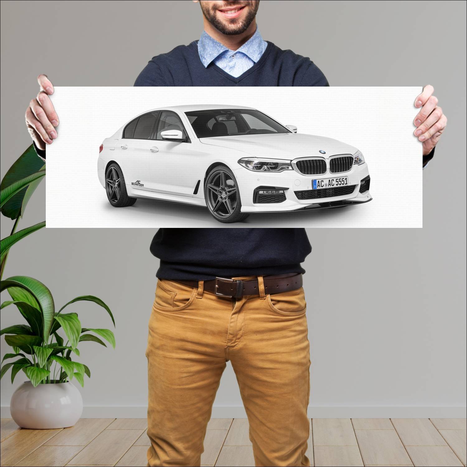 Cuadro grande 30x80cm 2017 ac schnitzer acs5 auto 470 Bmw