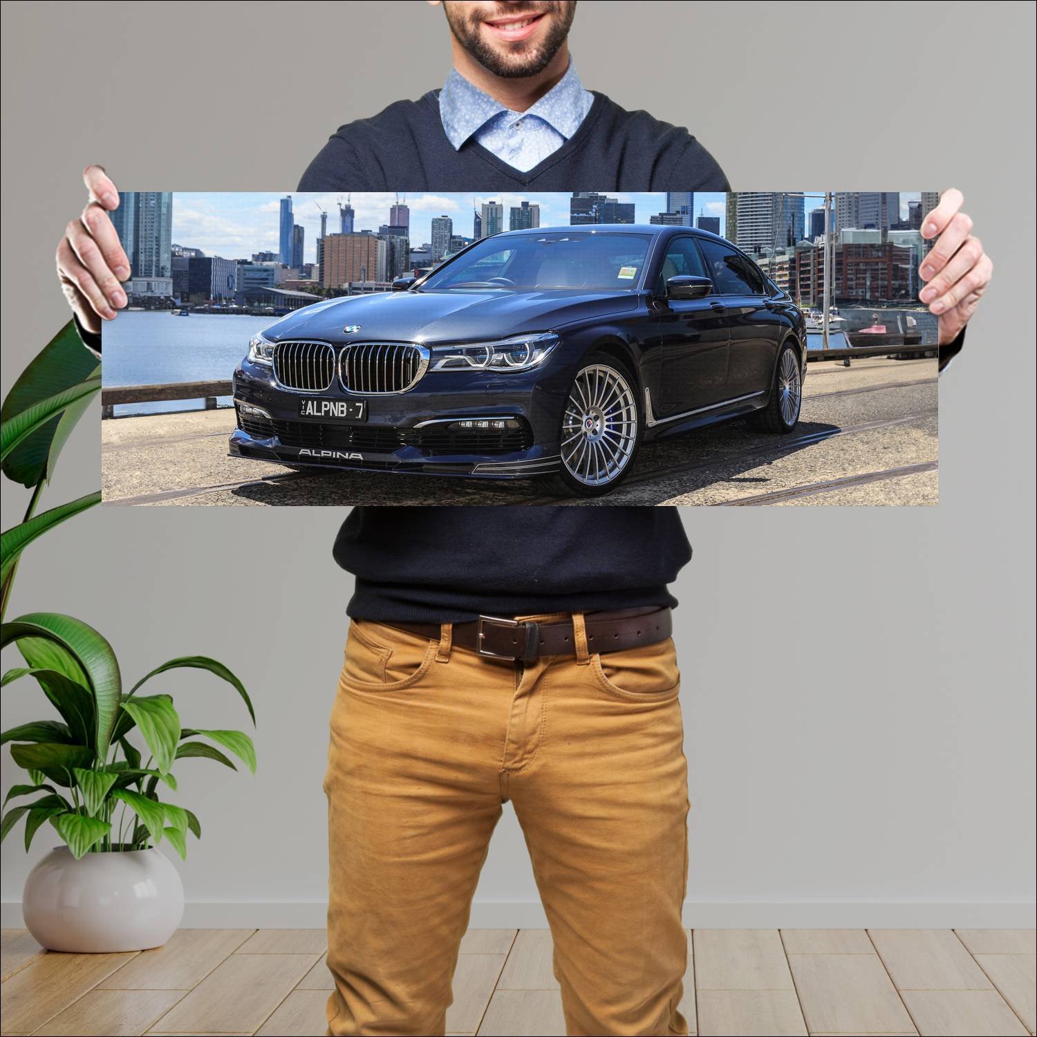 Cuadro grande 30x80cm 2017 alpina b7 biturbo au 10 476 Bmw