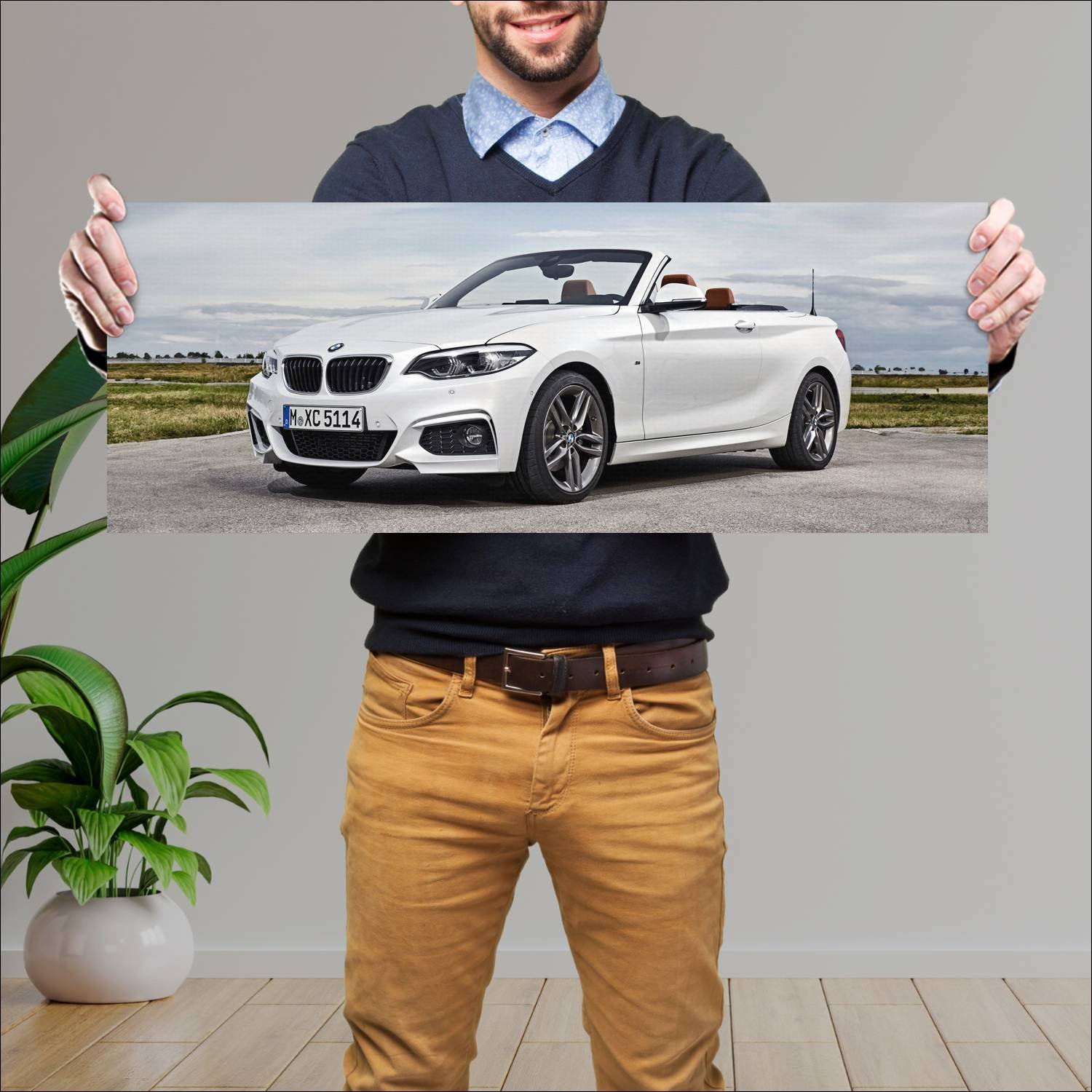 Cuadro grande 30x80cm 2017 bmw 2 series convertibl 482 Bmw