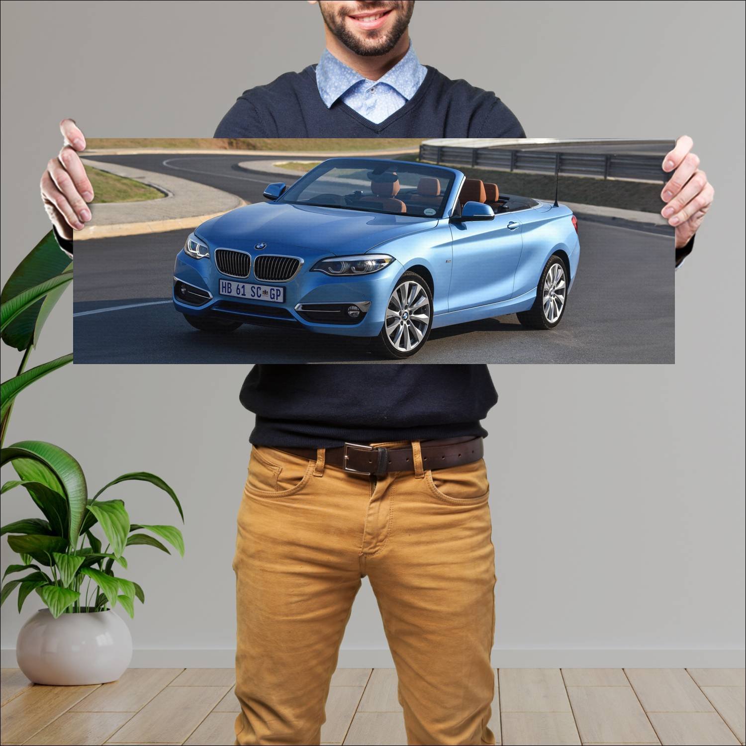 Cuadro grande 30x80cm 2017 bmw 2 series convertibl 484 Bmw
