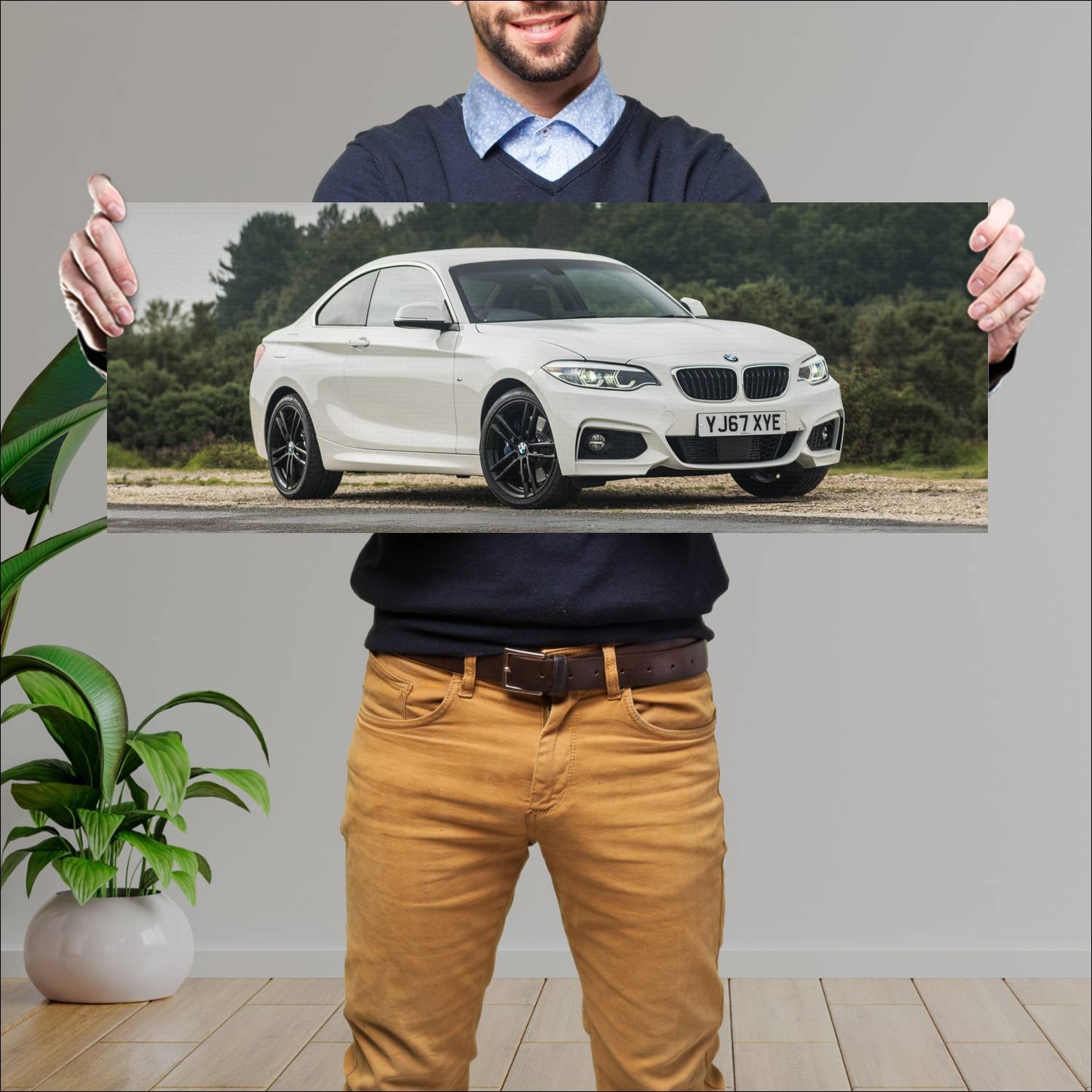Cuadro grande 30x80cm 2017 bmw 2 series coupe m sp 486 Bmw