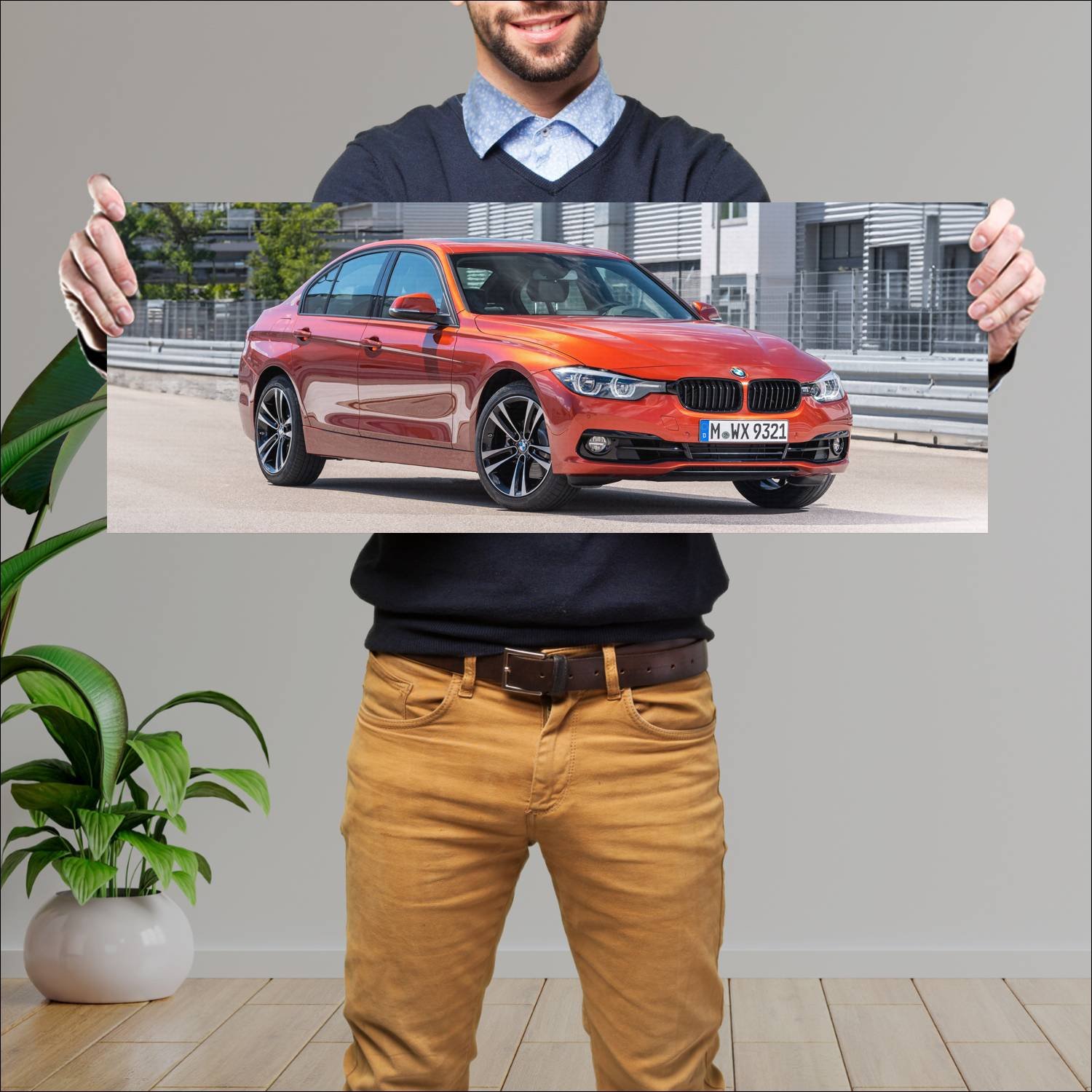 Cuadro grande 30x80cm 2017 bmw 3 series shadow edi 488 Bmw