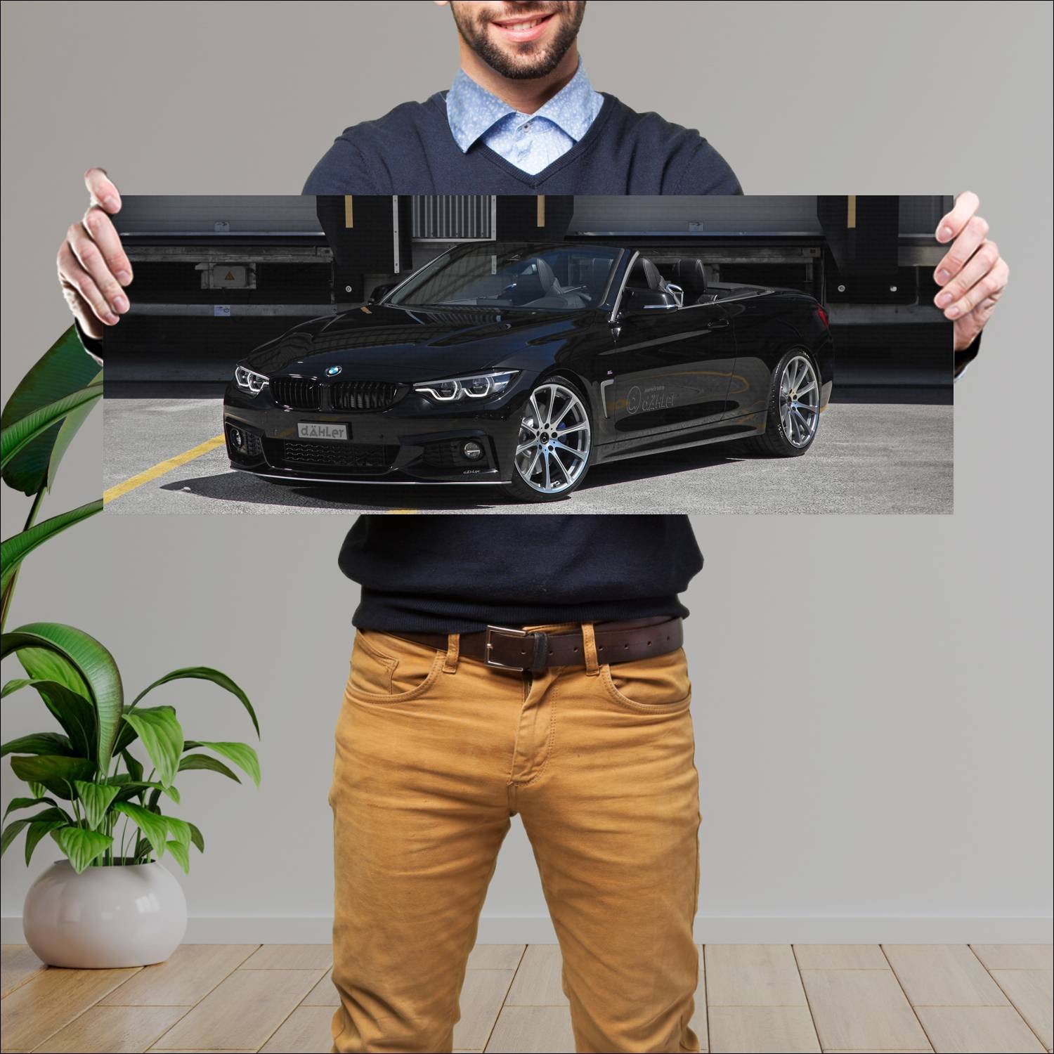 Cuadro grande 30x80cm 2017 bmw 4 series convertibl 489 Bmw