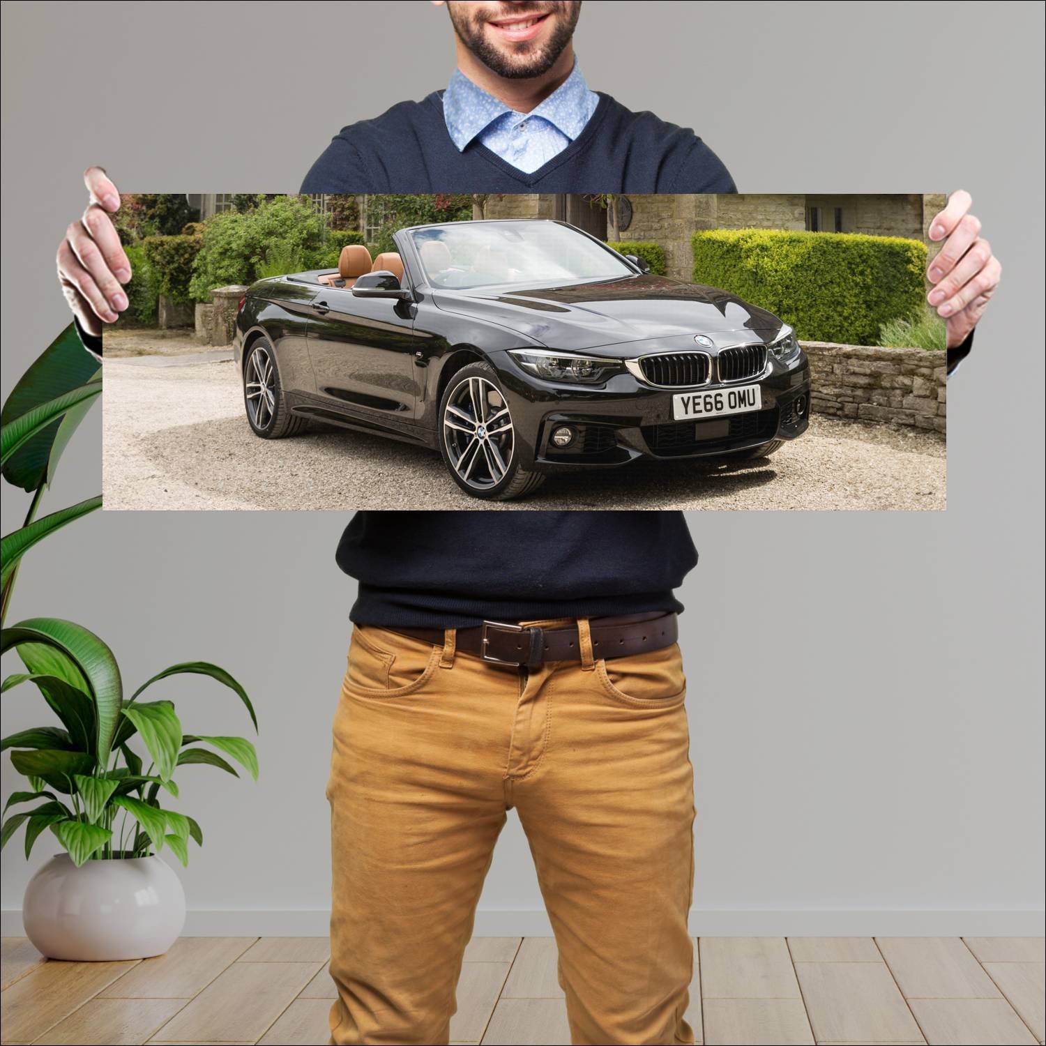 Cuadro grande 30x80cm 2017 bmw 4 series convertibl 490 Bmw