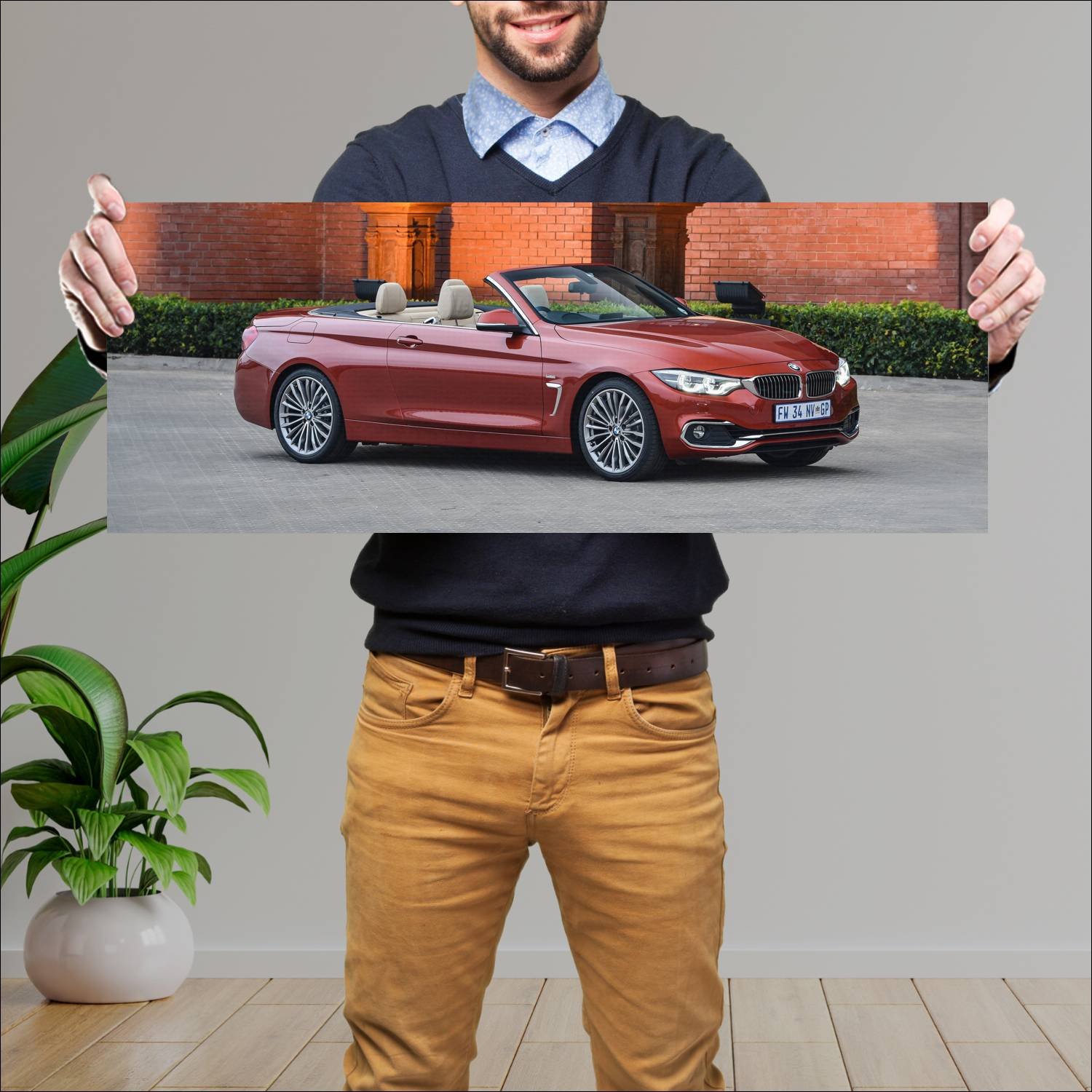 Cuadro grande 30x80cm 2017 bmw 4 series convertibl 491 Bmw