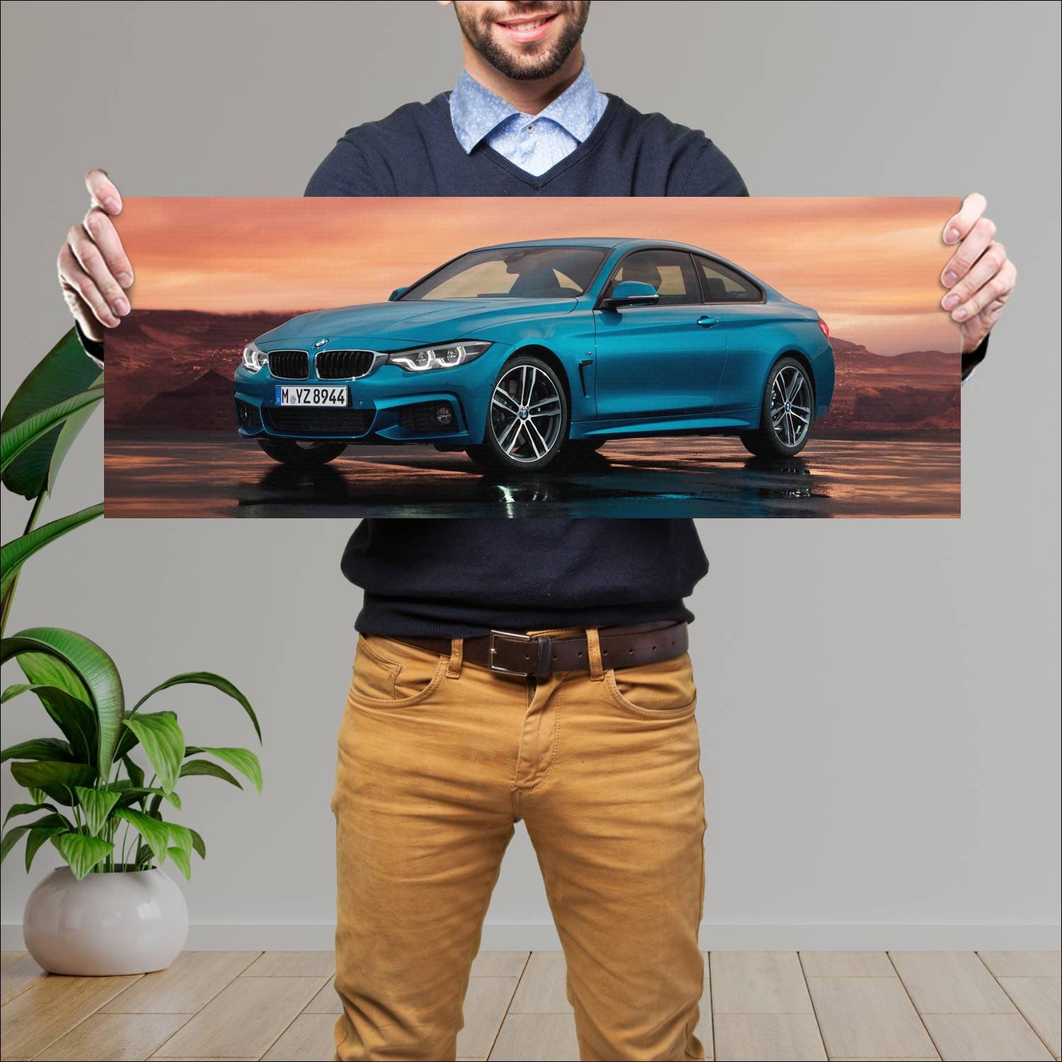 Cuadro grande 30x80cm 2017 bmw 4 series coupe m sp 492 Bmw