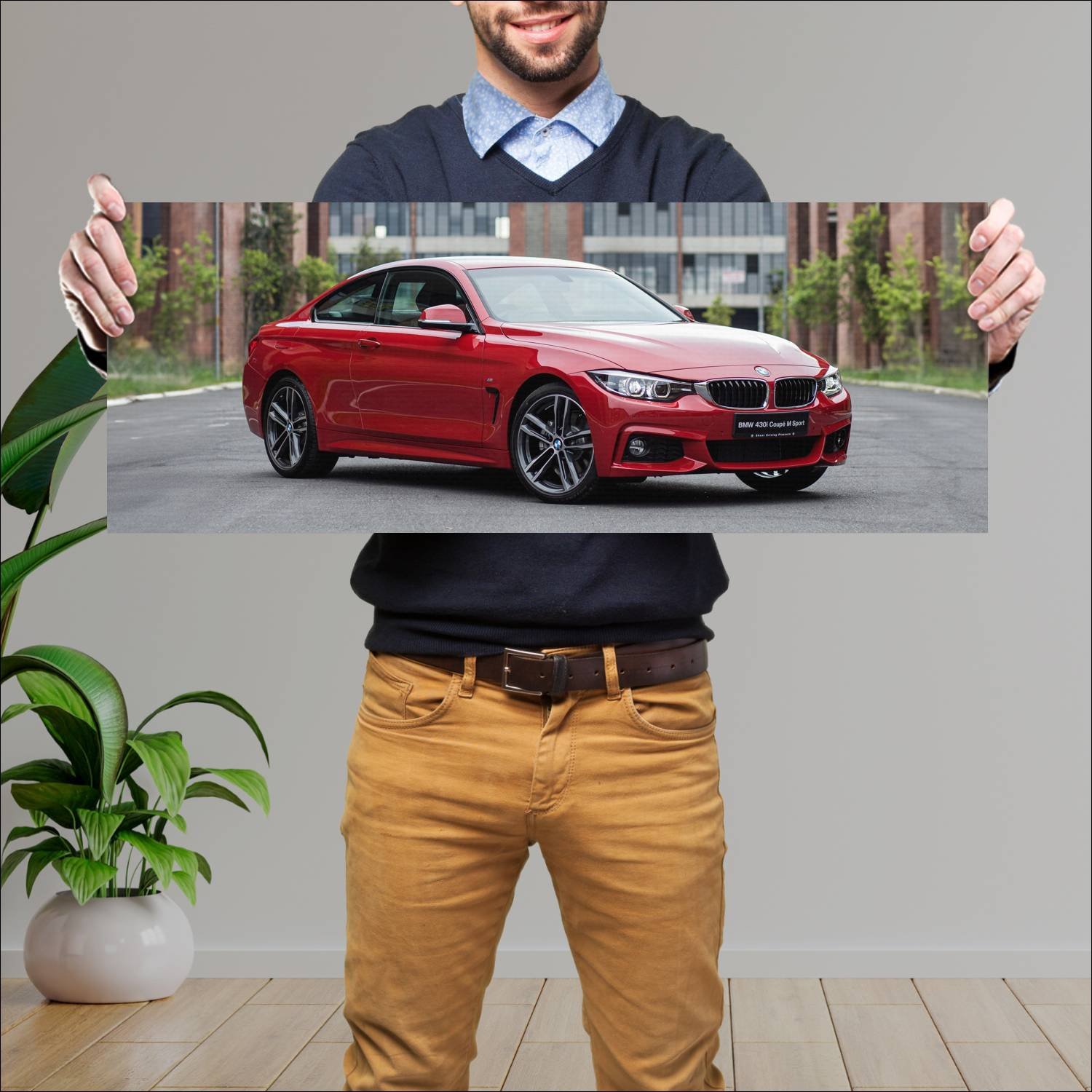 Cuadro grande 30x80cm 2017 bmw 4 series coupe m sp 493 Bmw