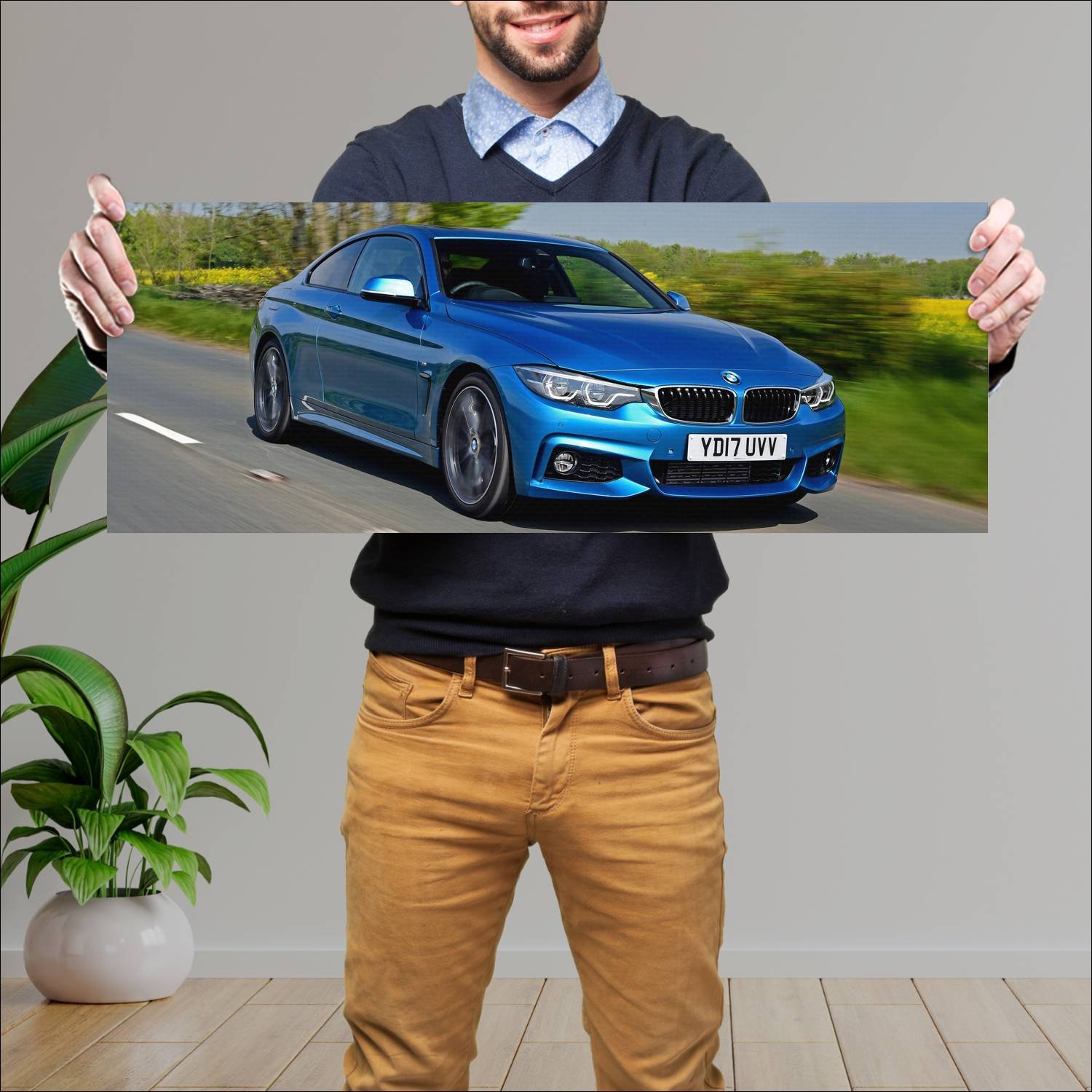 Cuadro grande 30x80cm 2017 bmw 4 series coupe m sp 494 Bmw