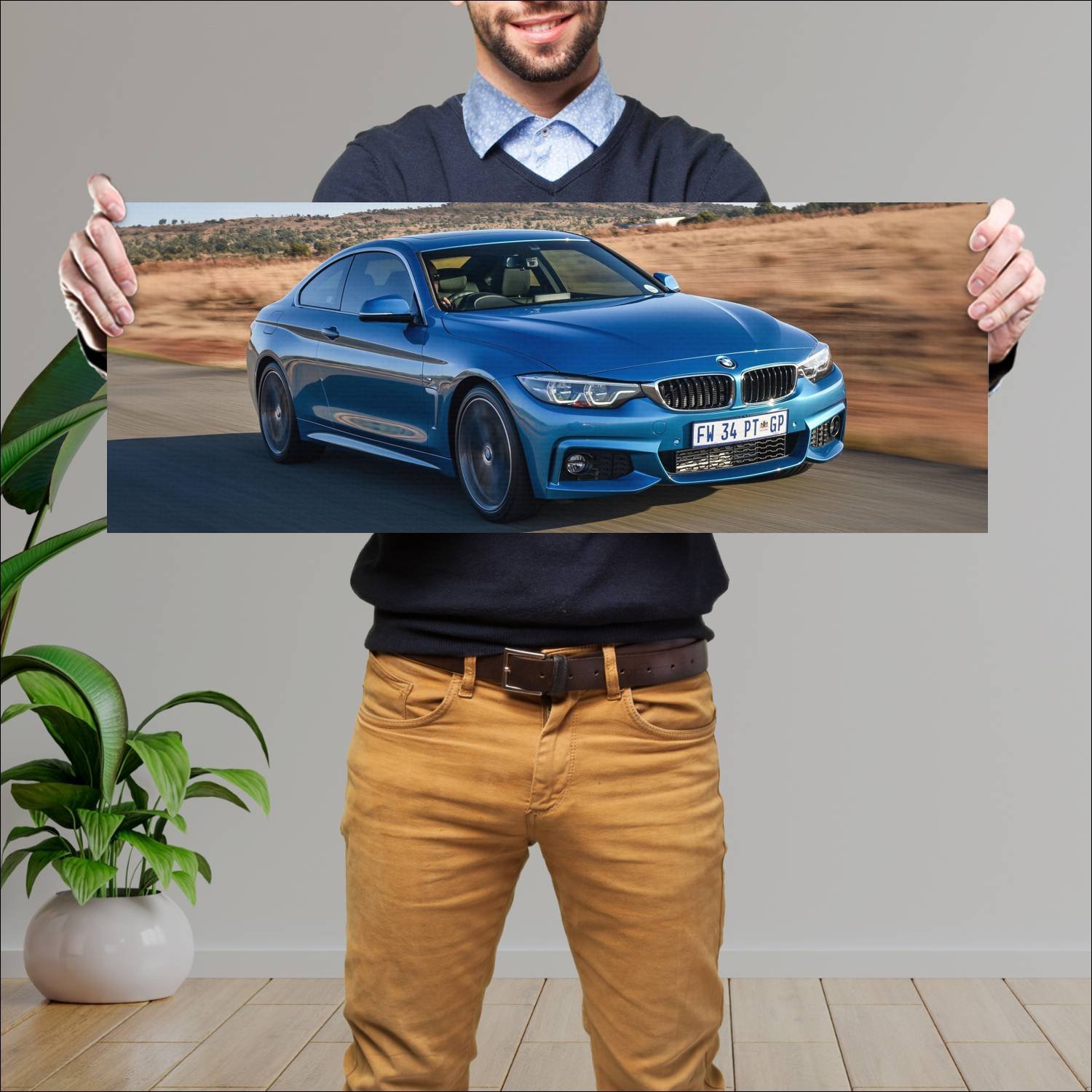 Cuadro grande 30x80cm 2017 bmw 4 series coupe m sp 495 Bmw