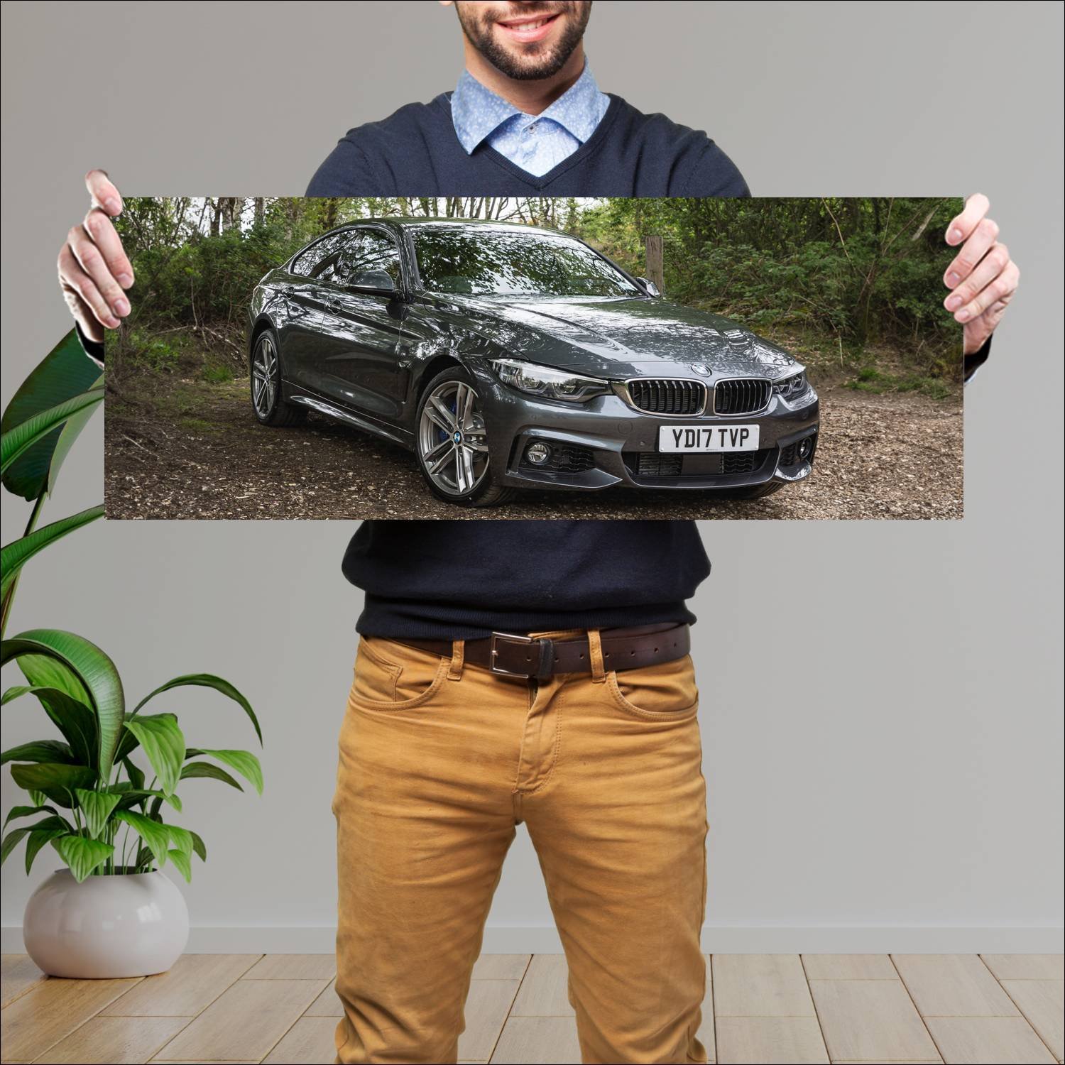 Cuadro grande 30x80cm 2017 bmw 4 series gran coupe 499 Bmw